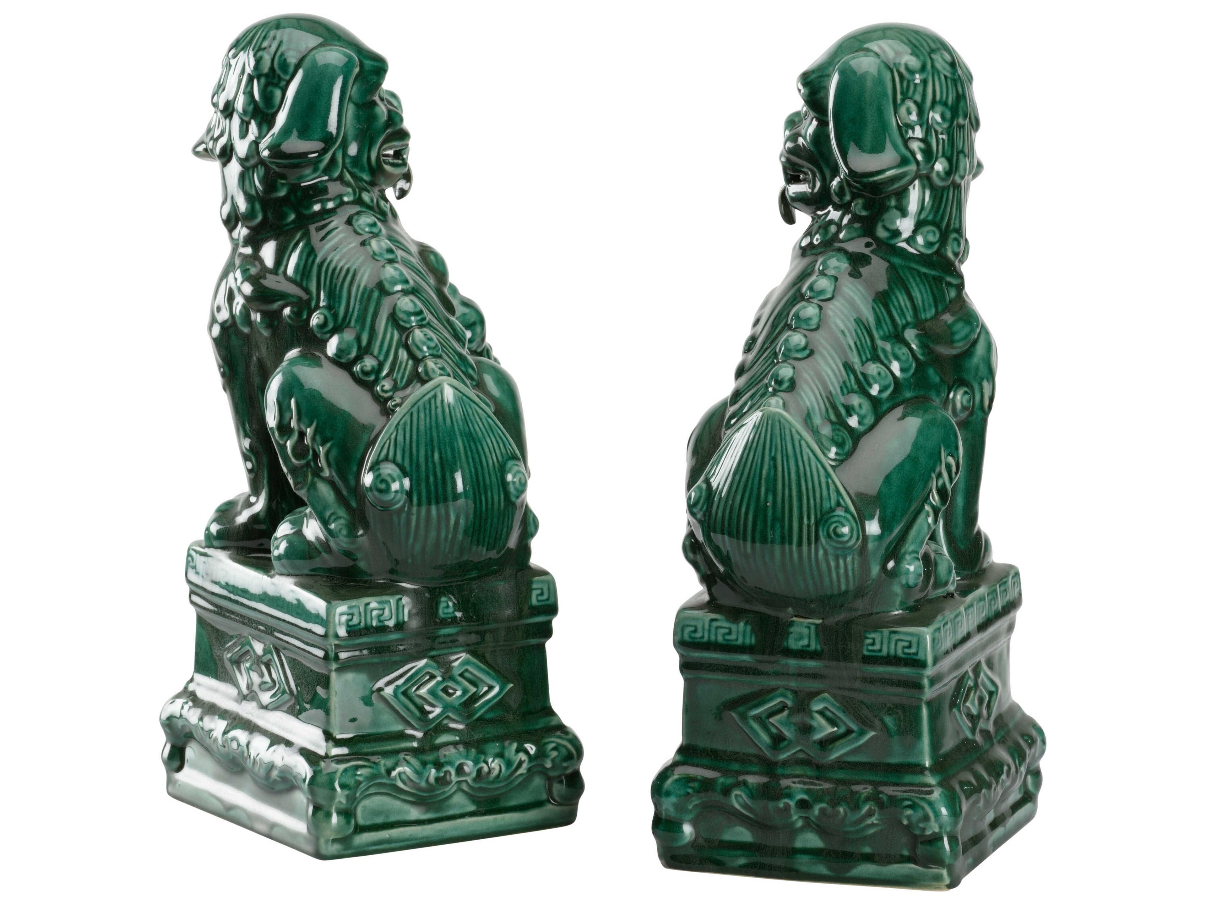Wildwood Scenic View Foo Dogs Sculpture Set of 2