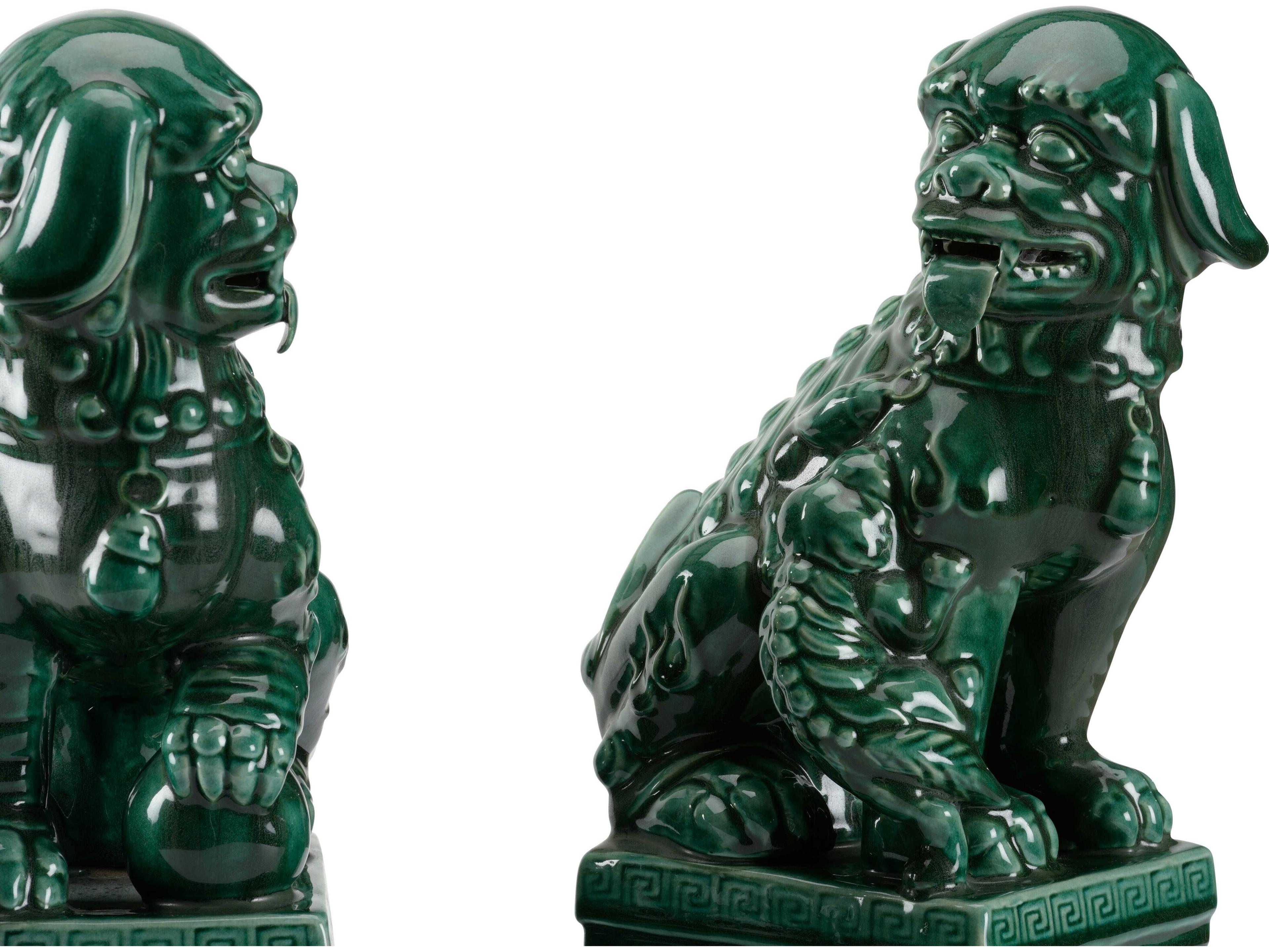 Wildwood Scenic View Foo Dogs Sculpture Set of 2