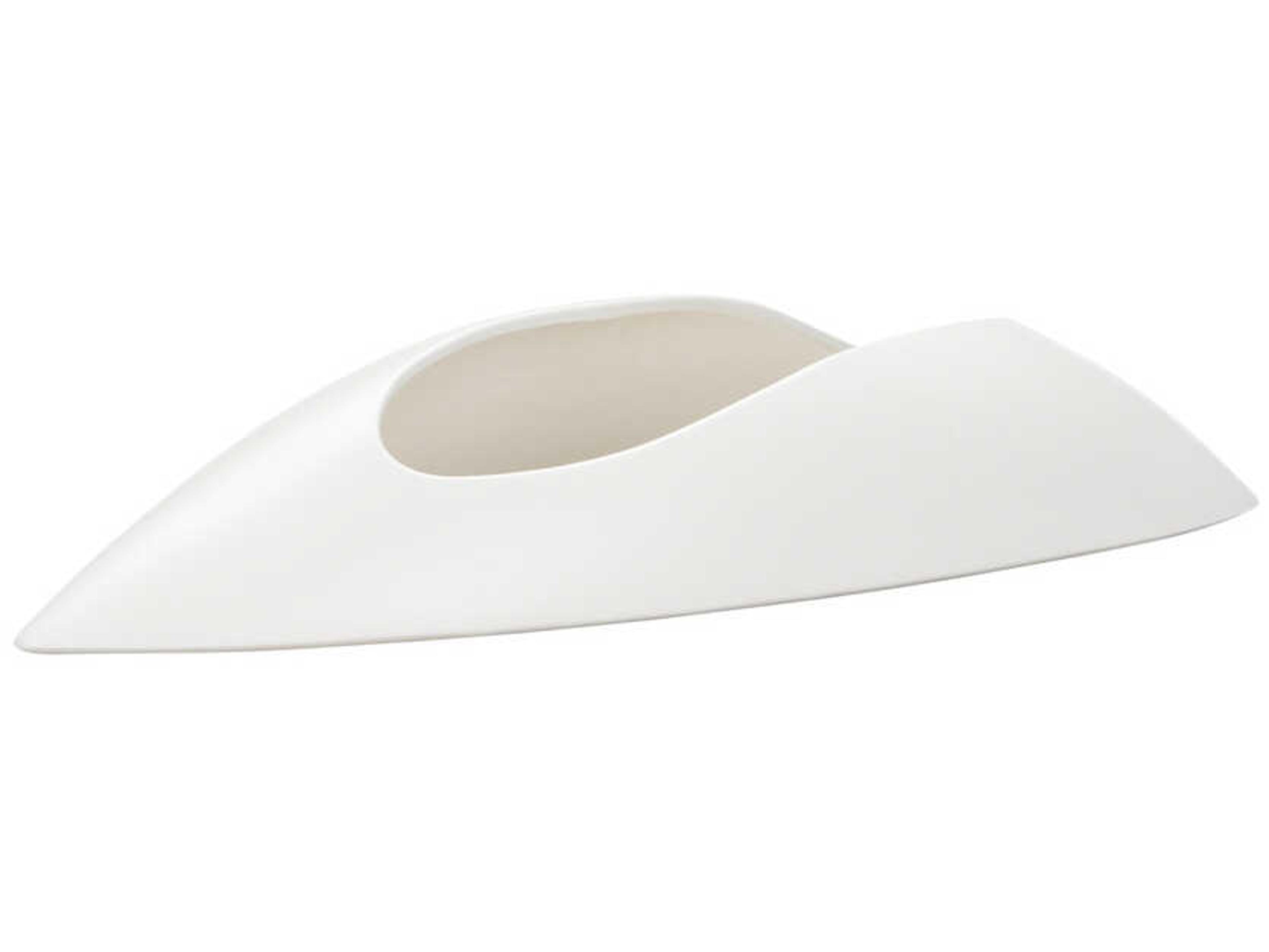 Shiga White Glaze Ikebana Vase