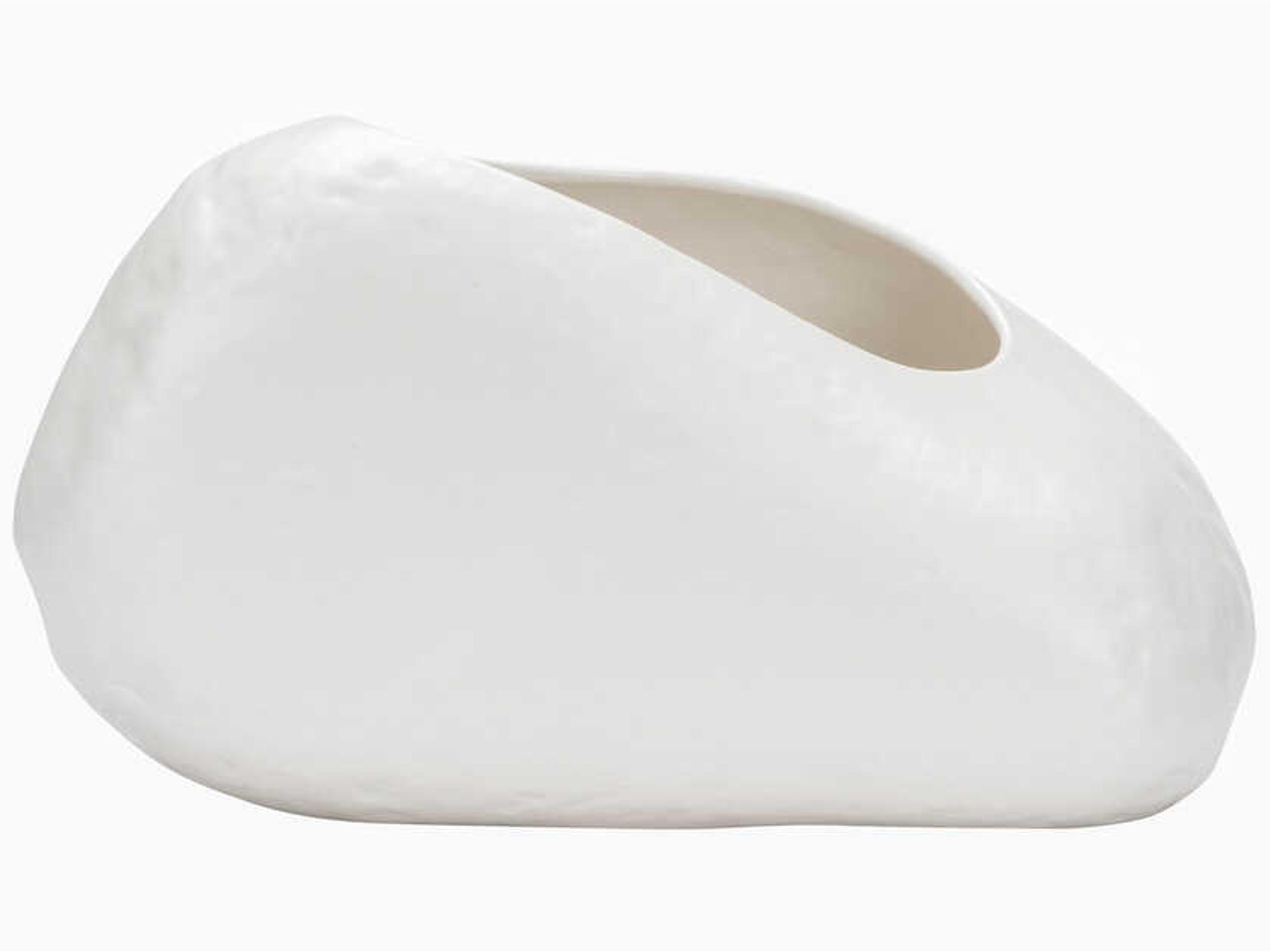 Wildwood Shiga White Glaze Ikebana Ishi Vase