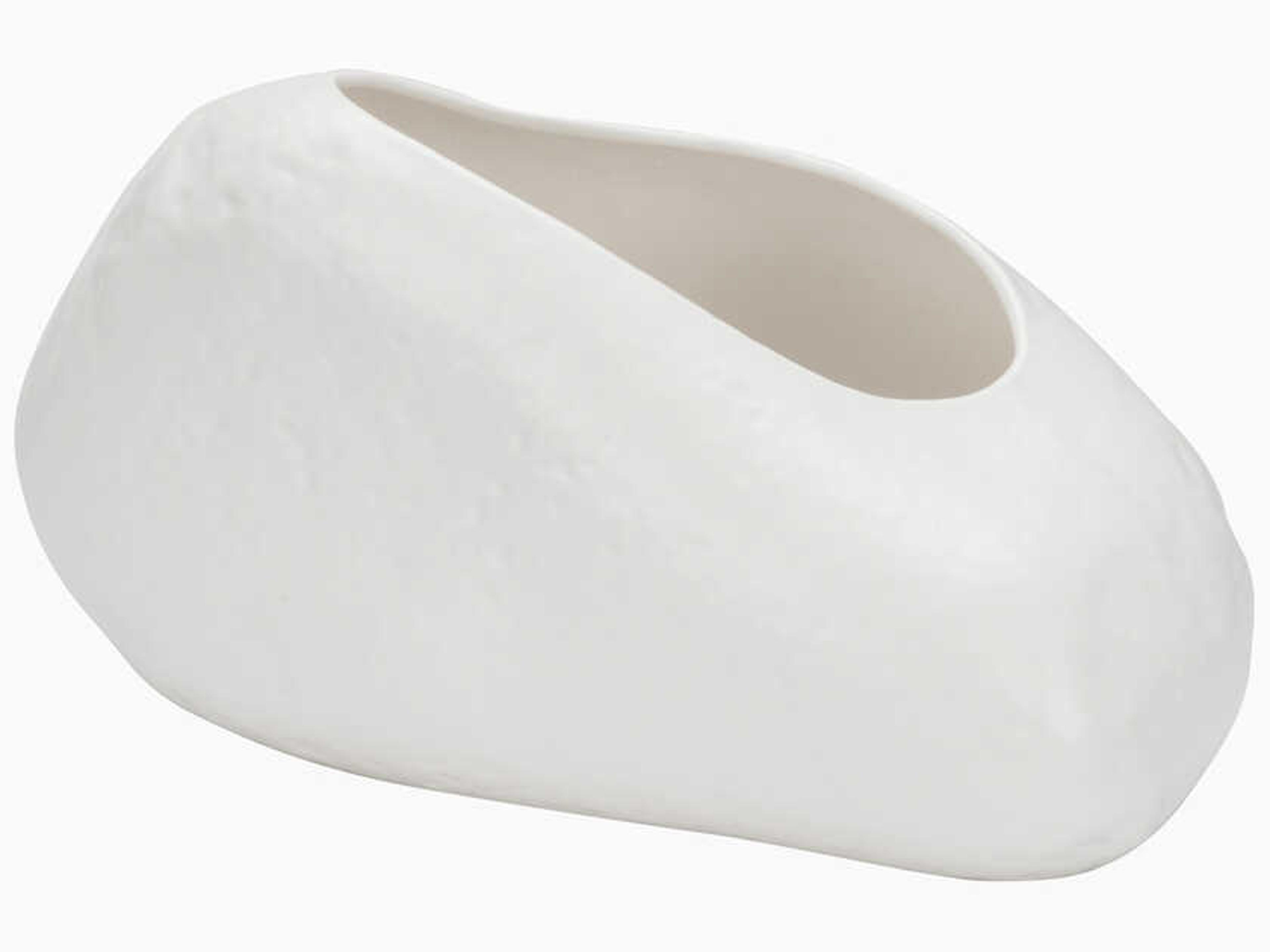 Wildwood Shiga White Glaze Ikebana Ishi Vase