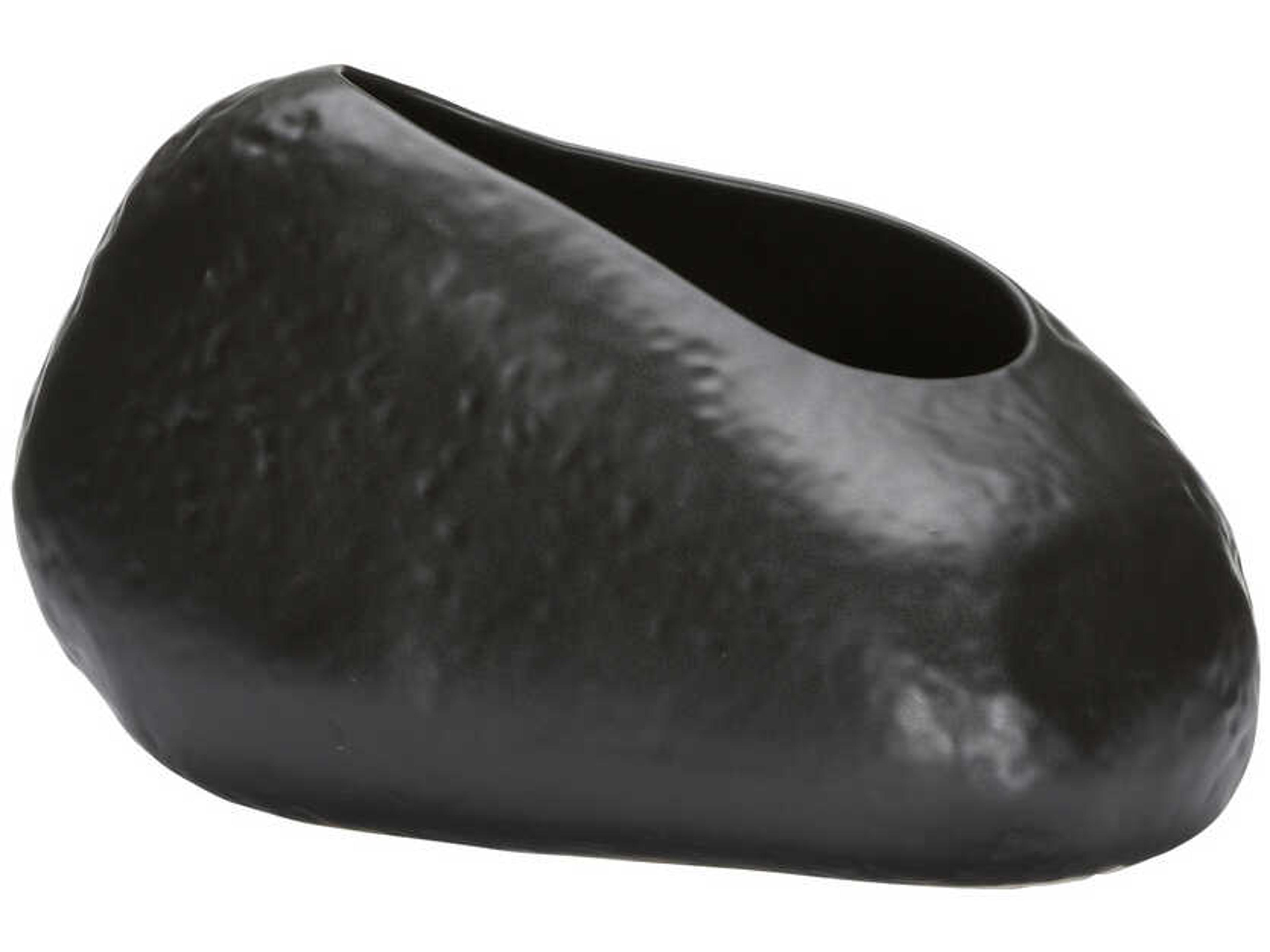 Wildwood Shiga Black Glaze Ikebana Ishi Vase