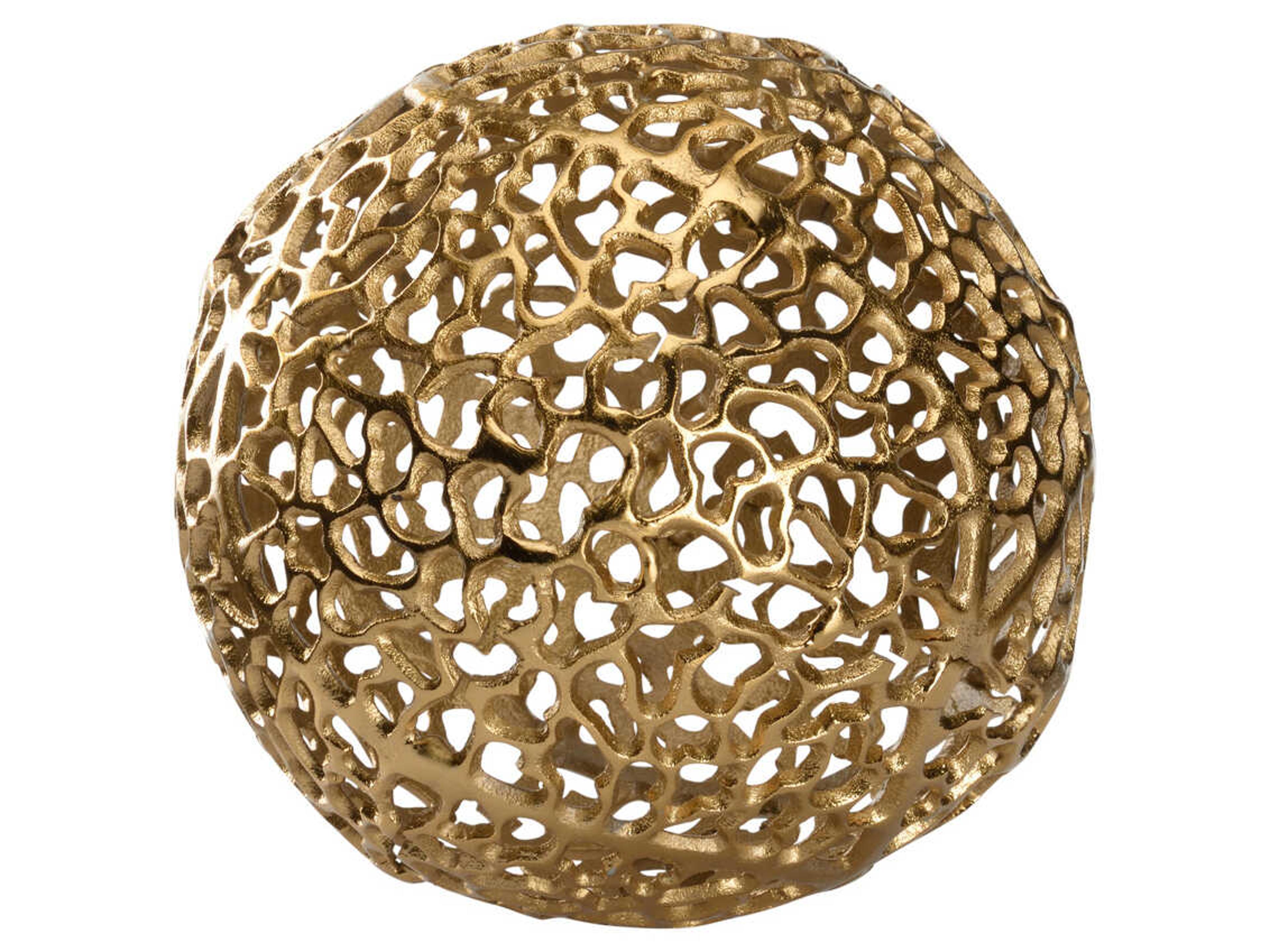 Wildwood Gold Brass Torch Coral Sphere