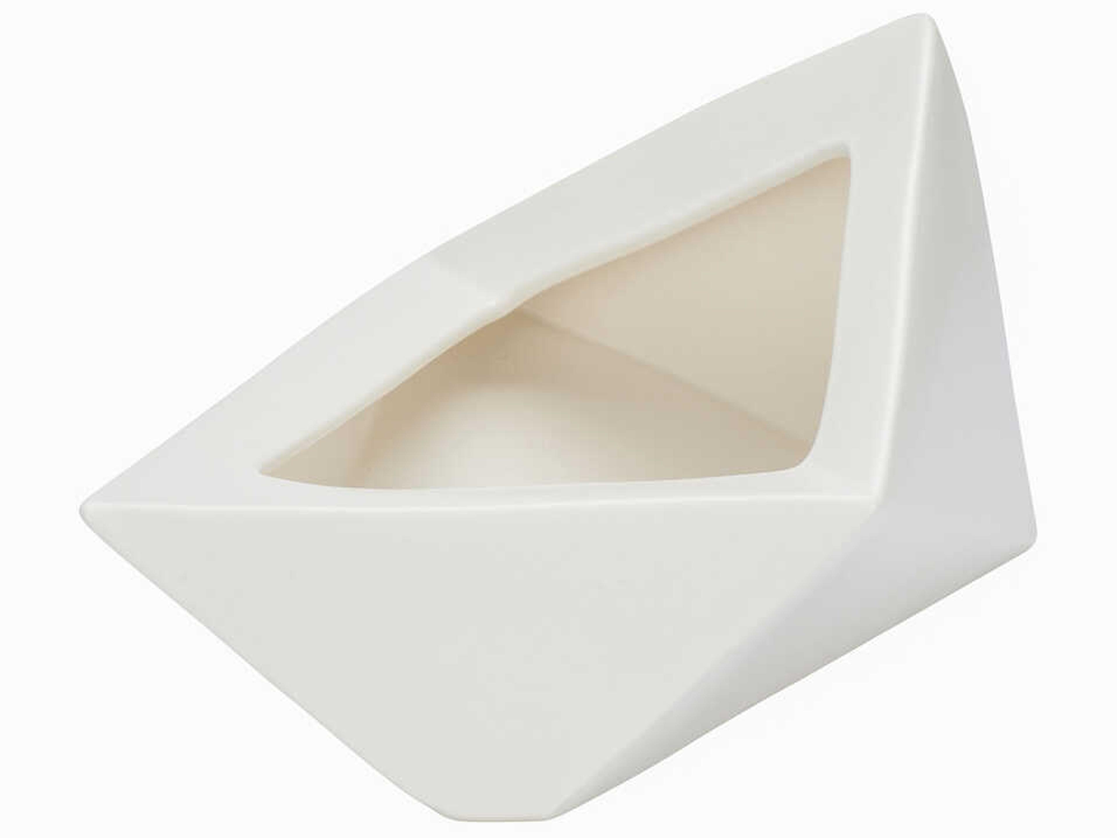 Wildwood Shiga White Glaze Origami Vase