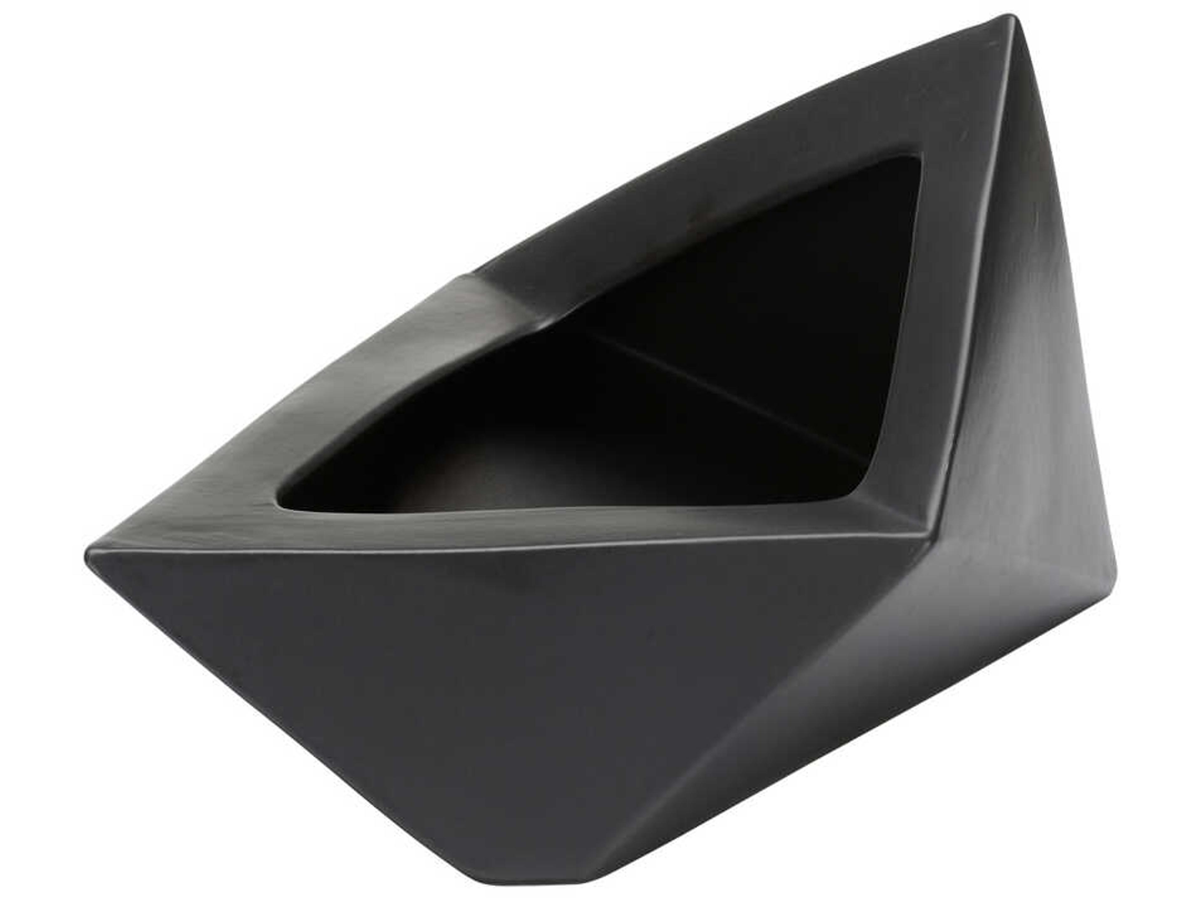 Wildwood Shiga Black Glaze Origami Vase