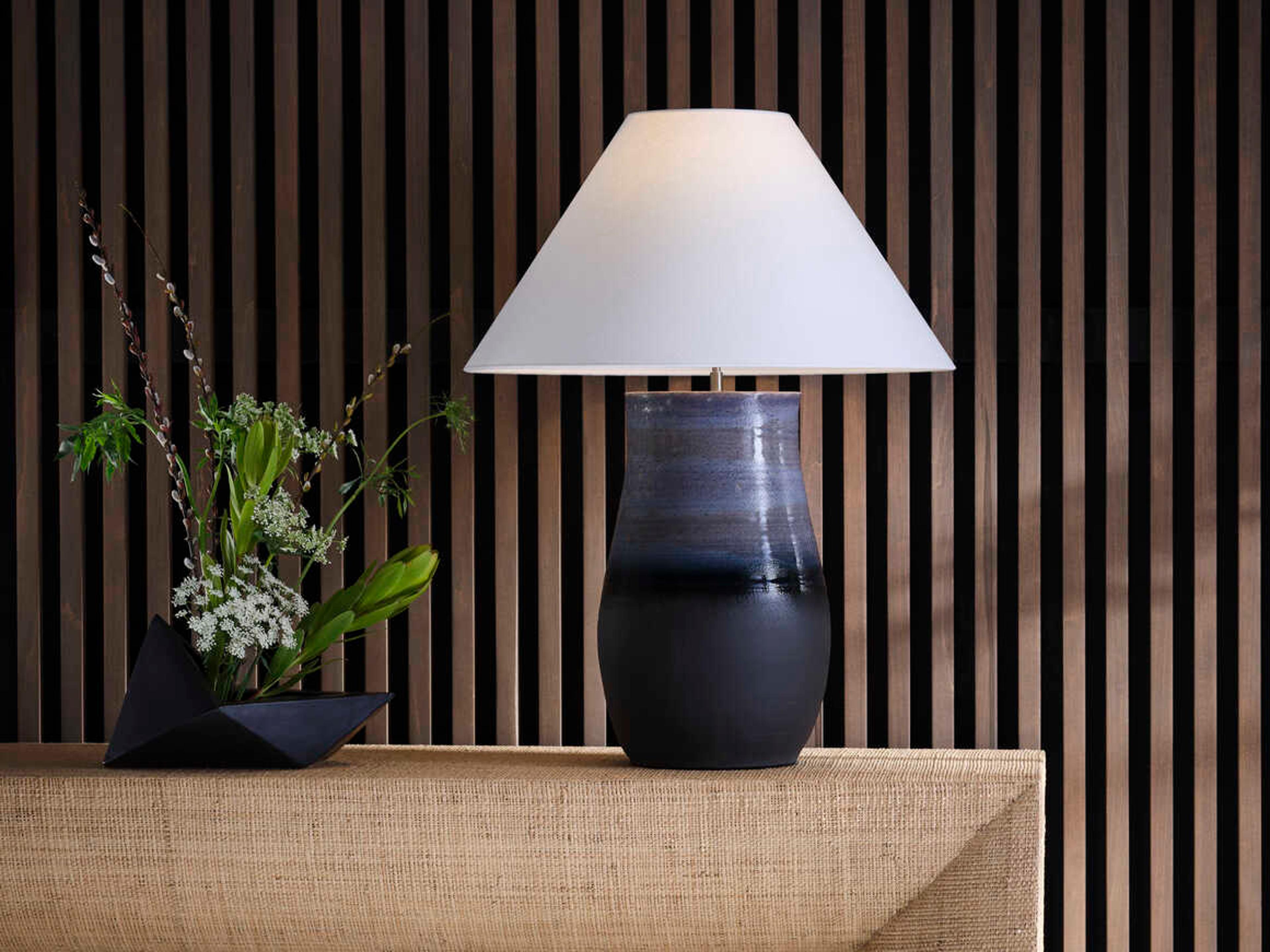 Wildwood Shiga Black Glaze Origami Vase