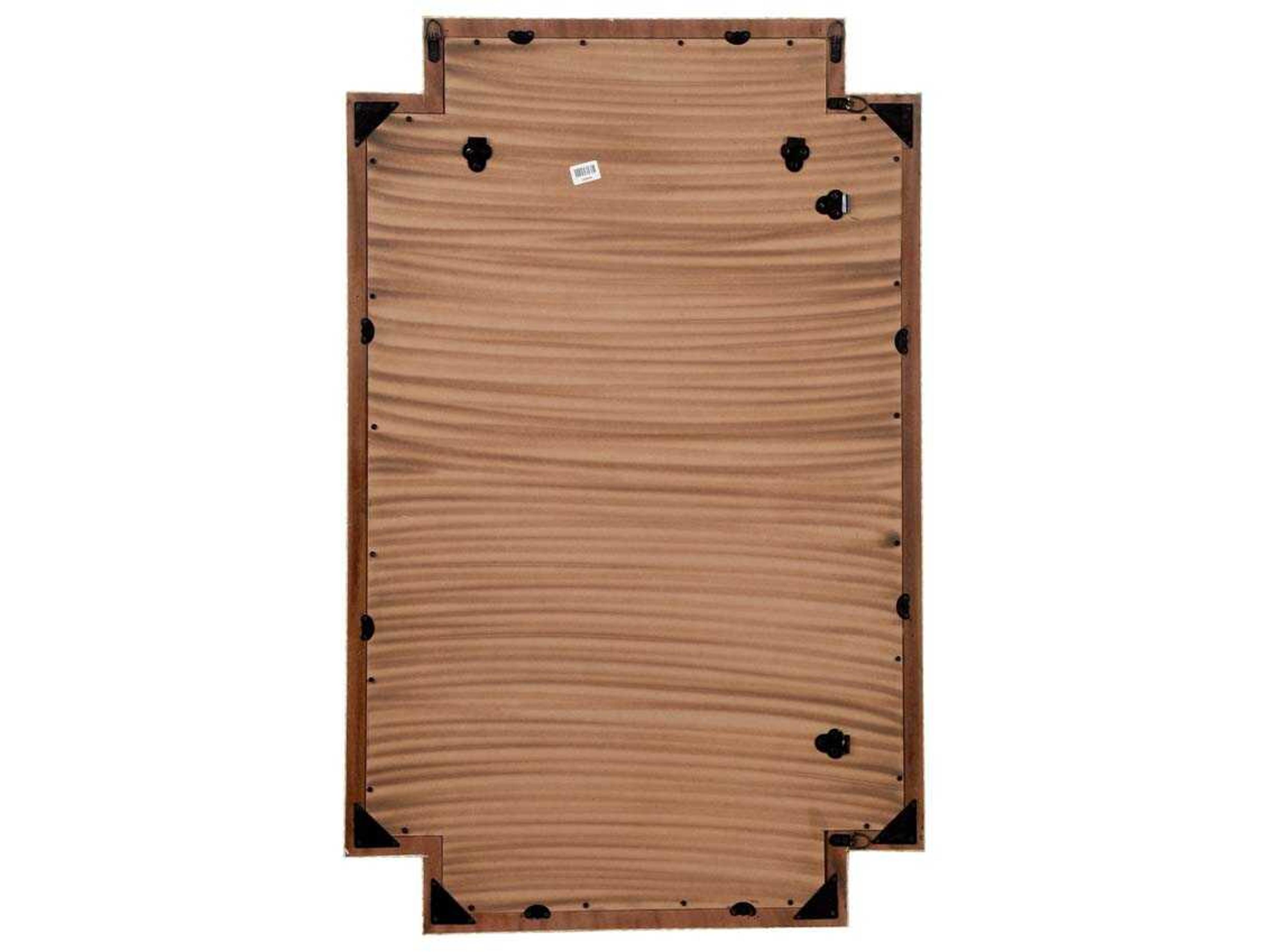 Wildwood Fiona Bona Natural White Brown Rectangular Wall Mirror