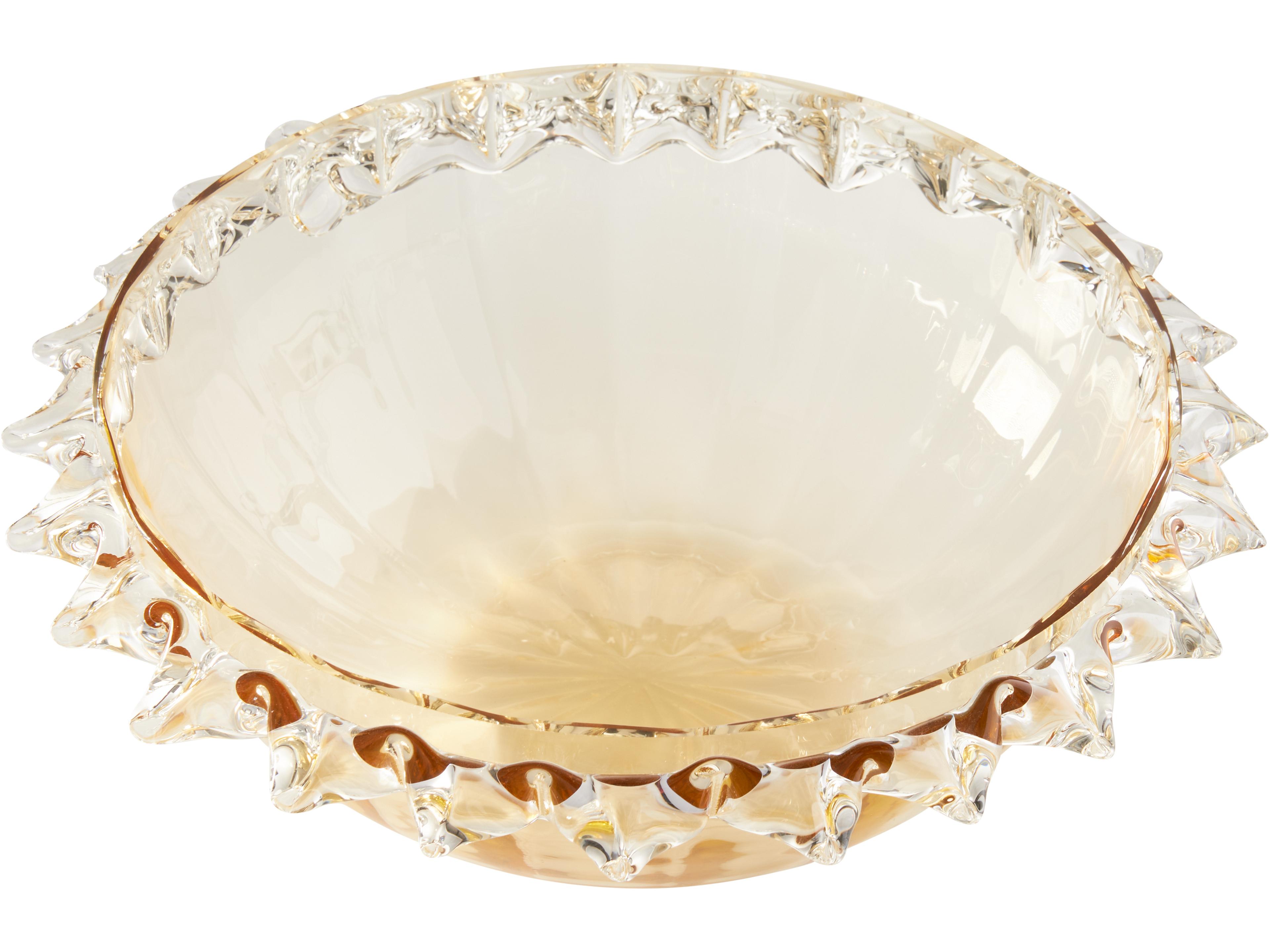 Wildwood Amber Blown Decorative Plate