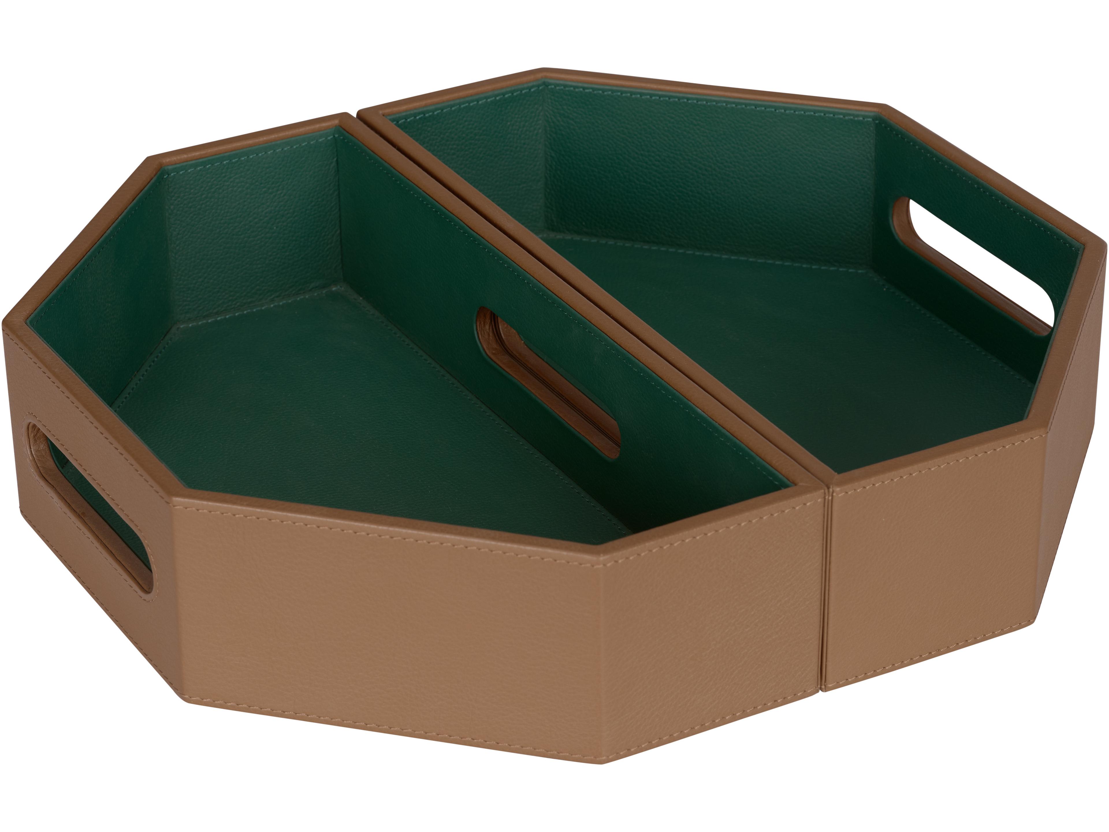 Wildwood Brown Green Serving Tray