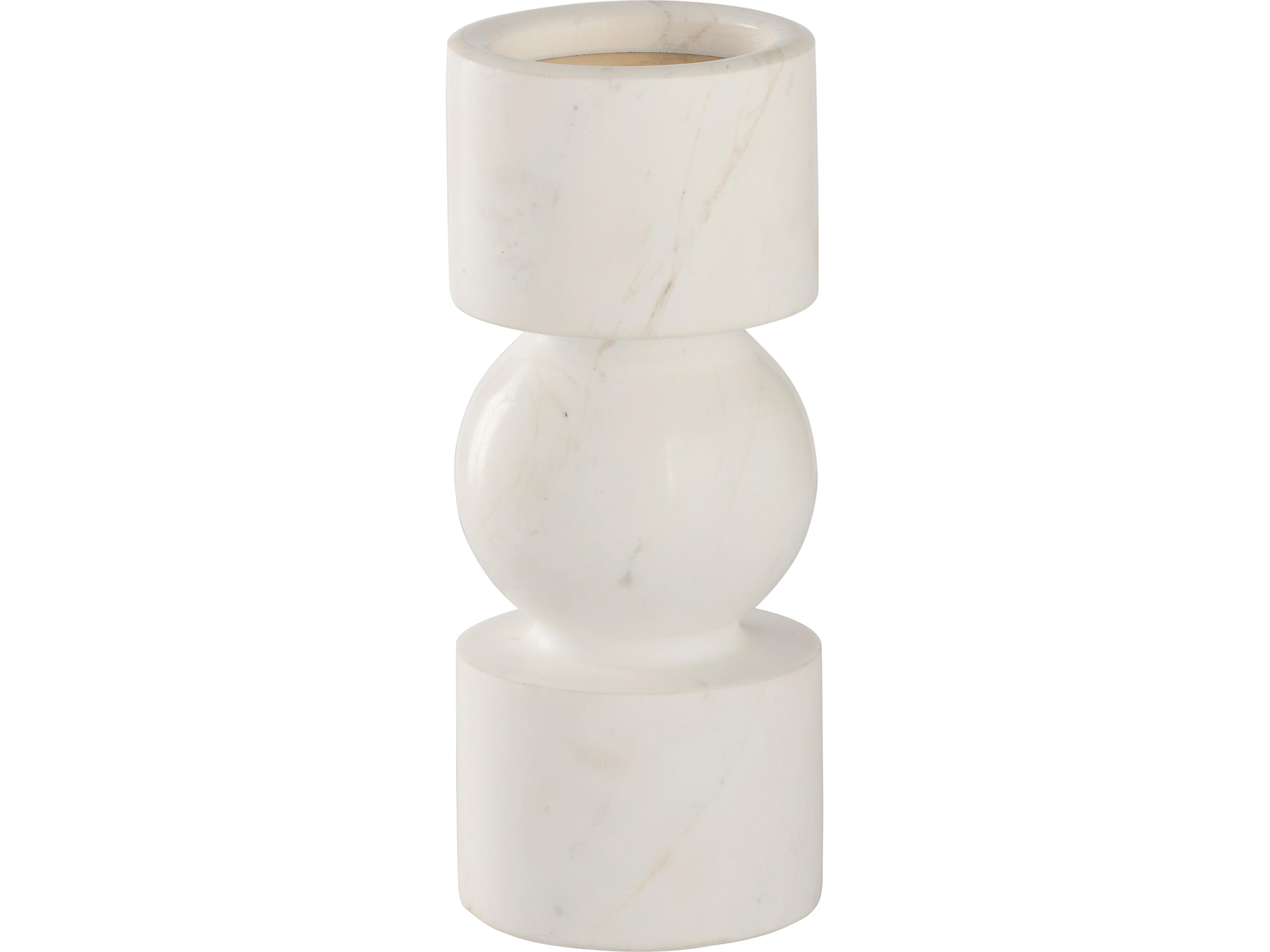 Wildwood Natural White Amber Candle Holder