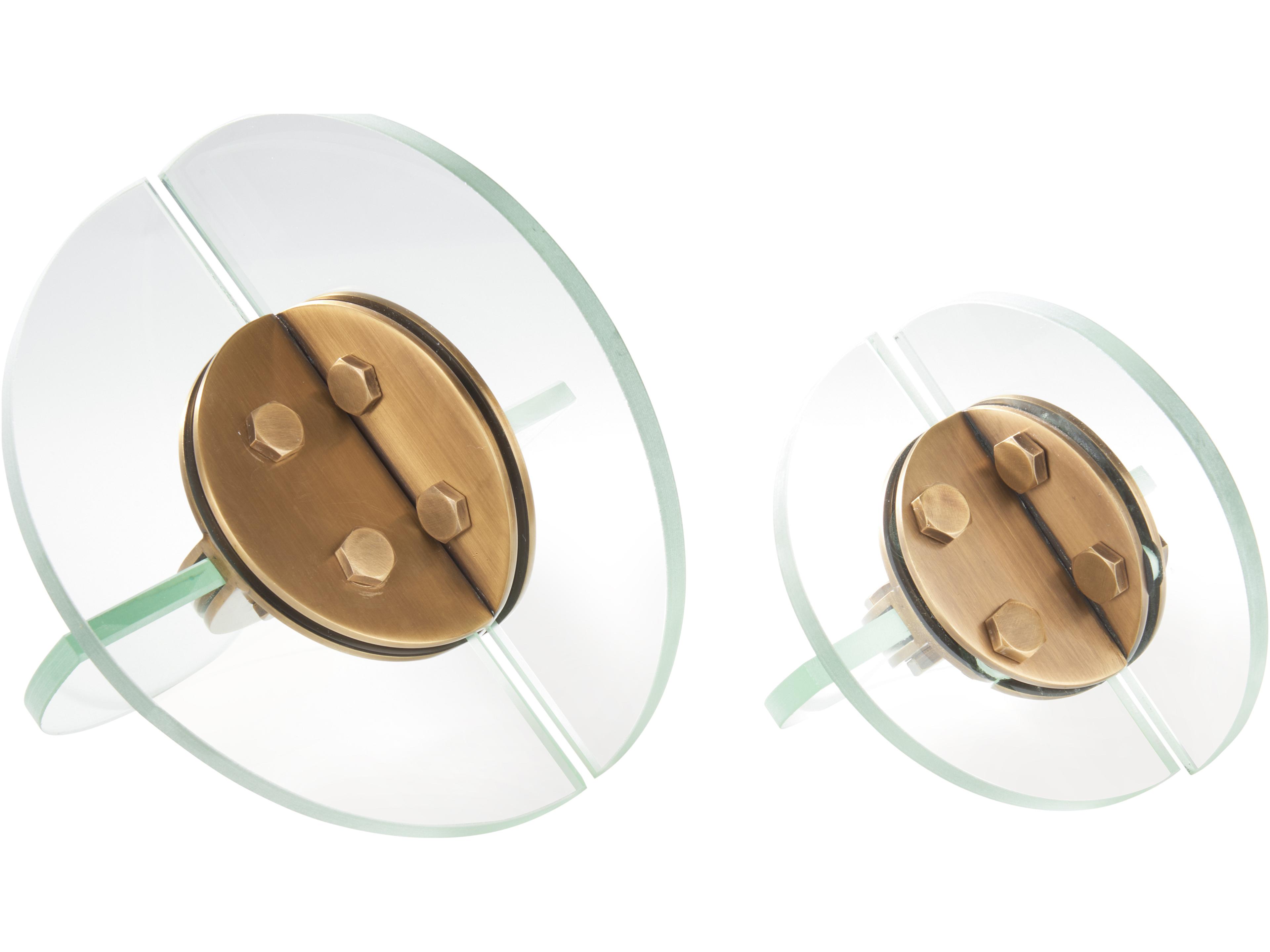 Wildwood Clear Antique Brass Sculpture