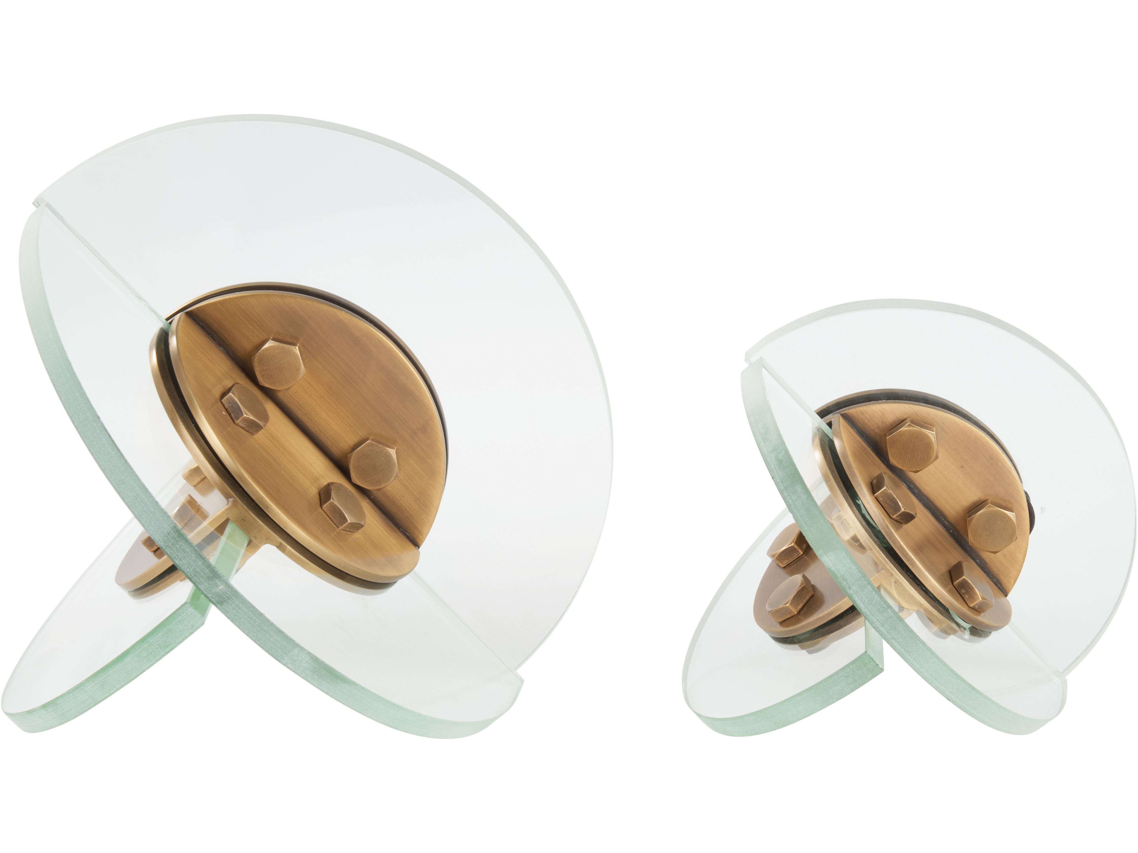 Wildwood Clear Antique Brass Sculpture