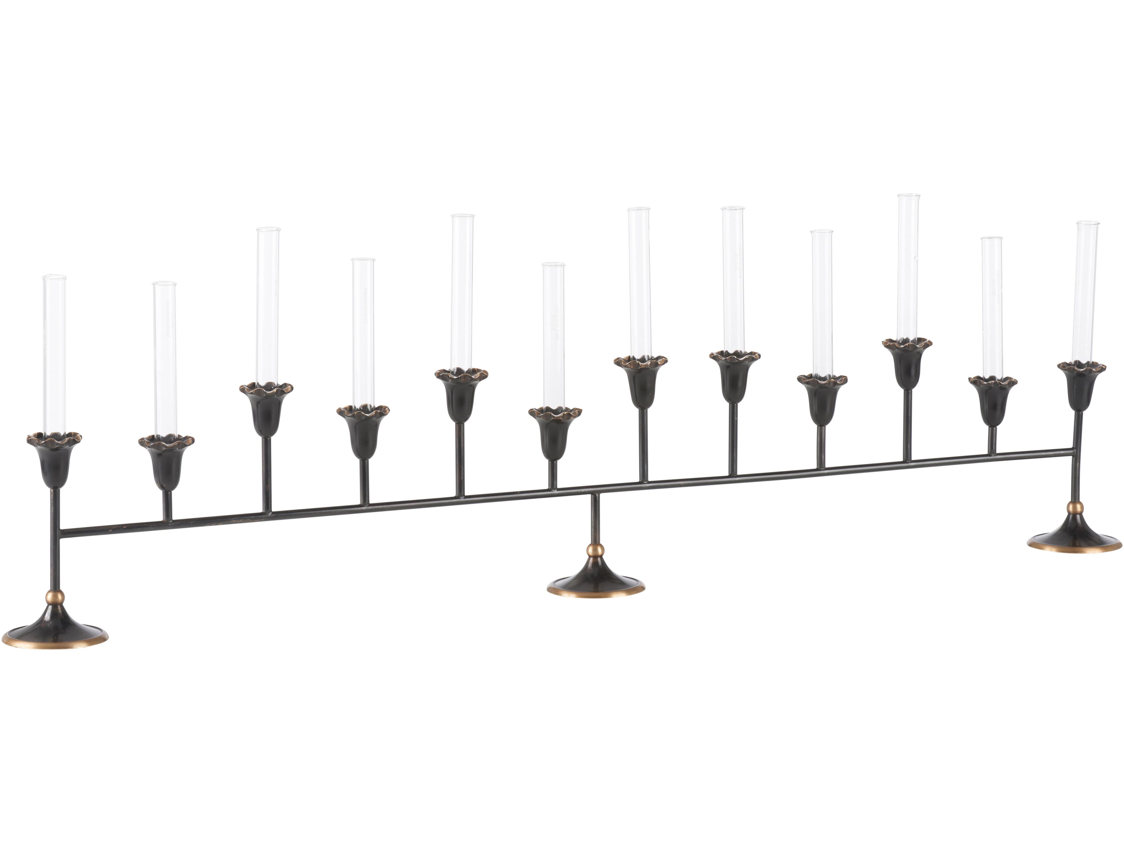 Bronze Clear Candle Holder