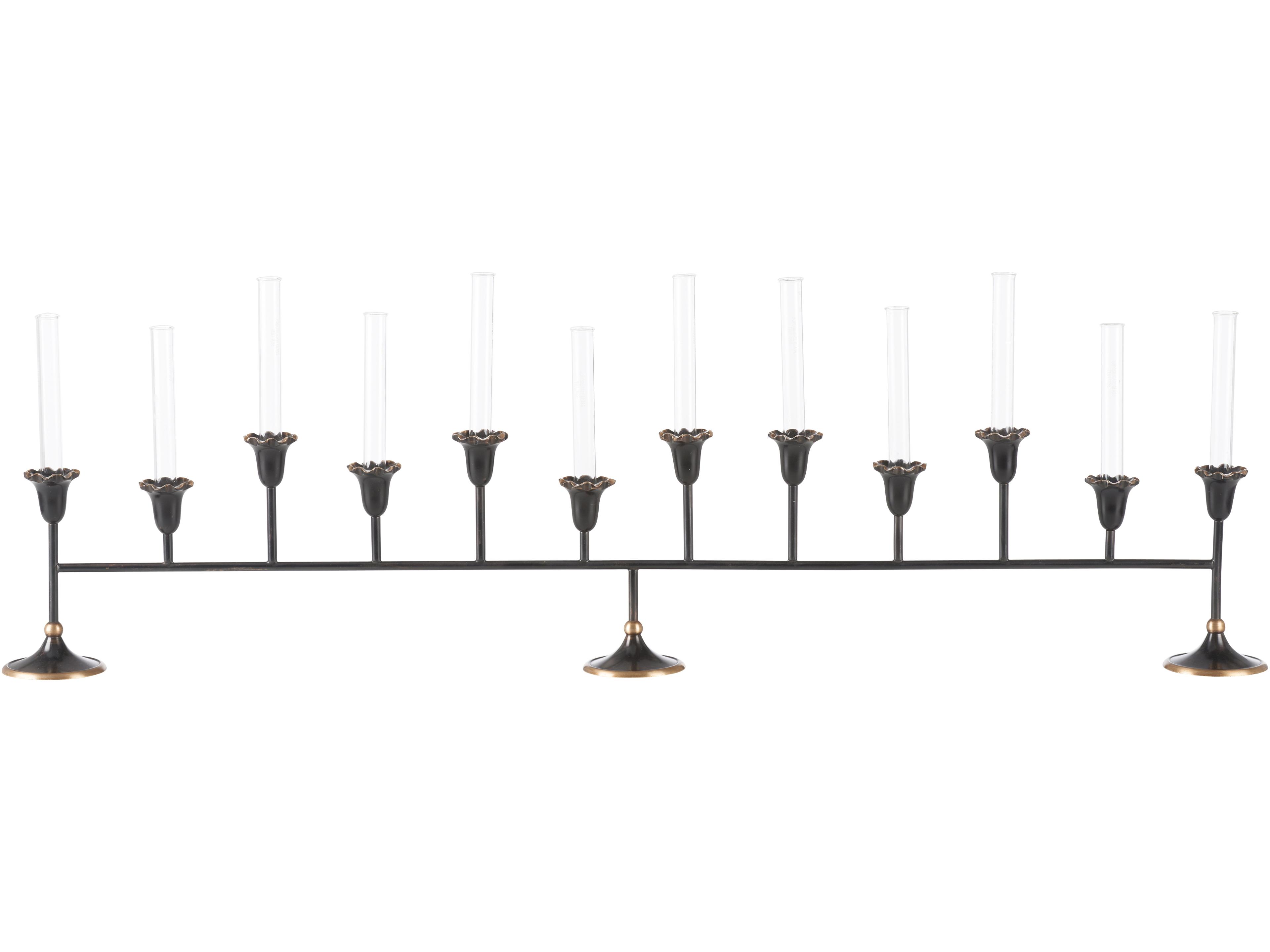 Wildwood Bronze Clear Candle Holder