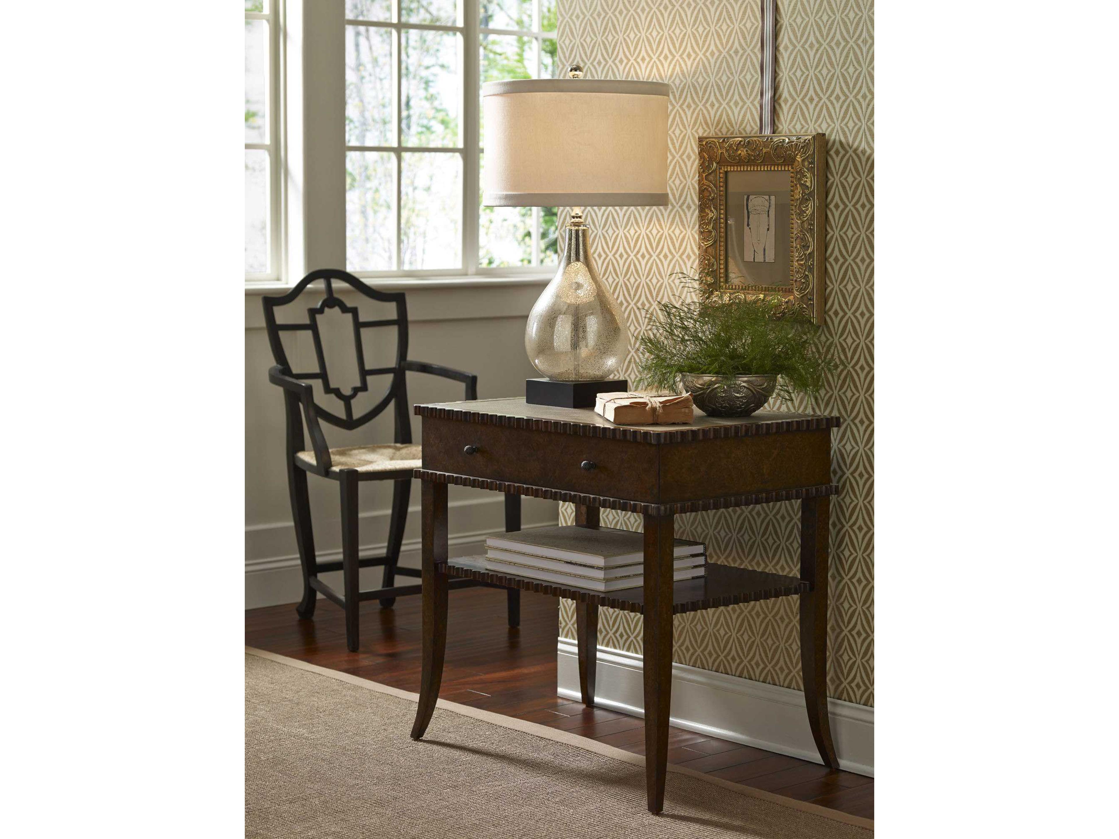 Wildwood Mercury Glass Gold Off White Silkette Wood Buffet Lamp