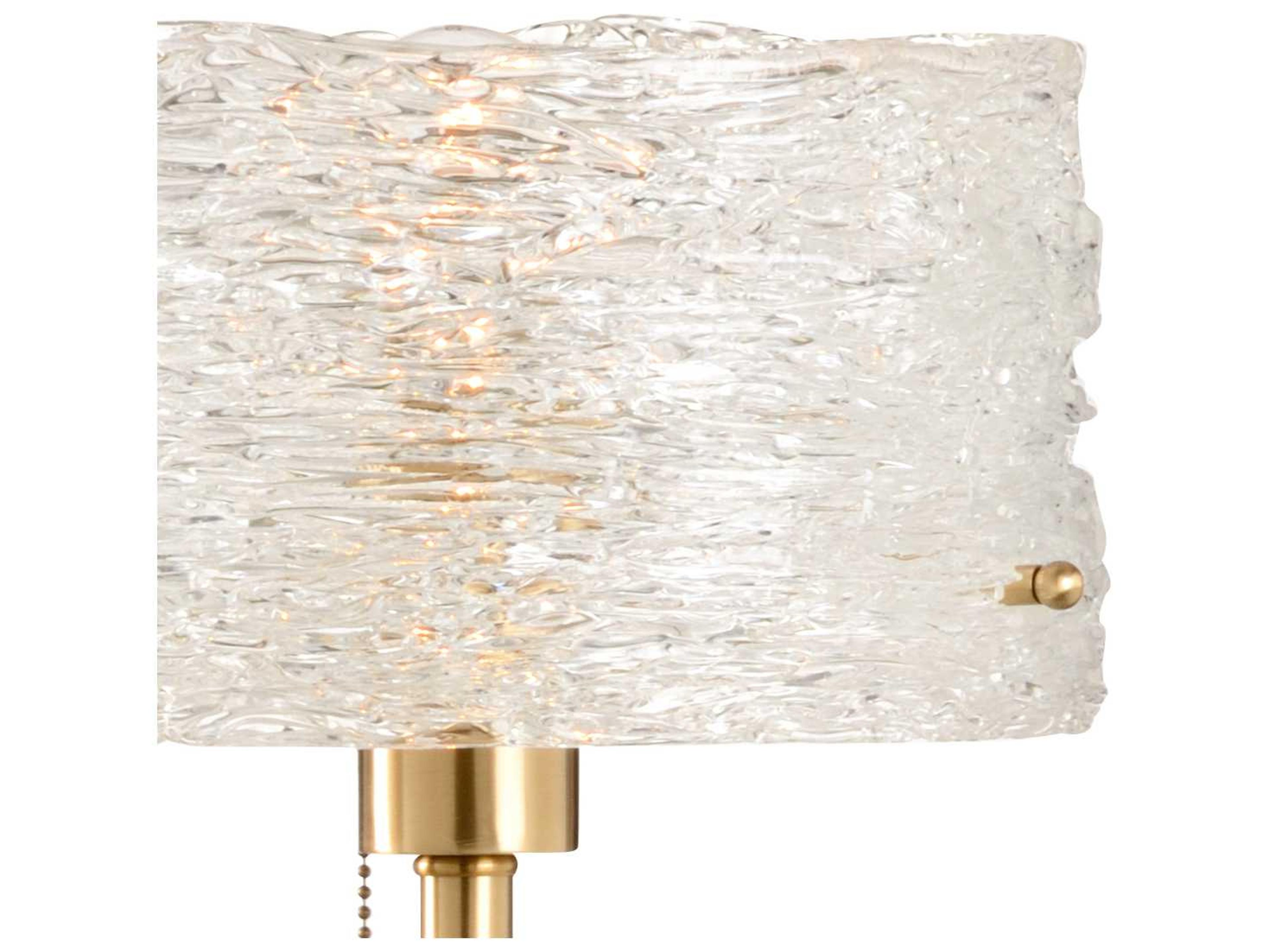 Wildwood Zaha Antique Brass Clear Spin Glass Buffet Lamp