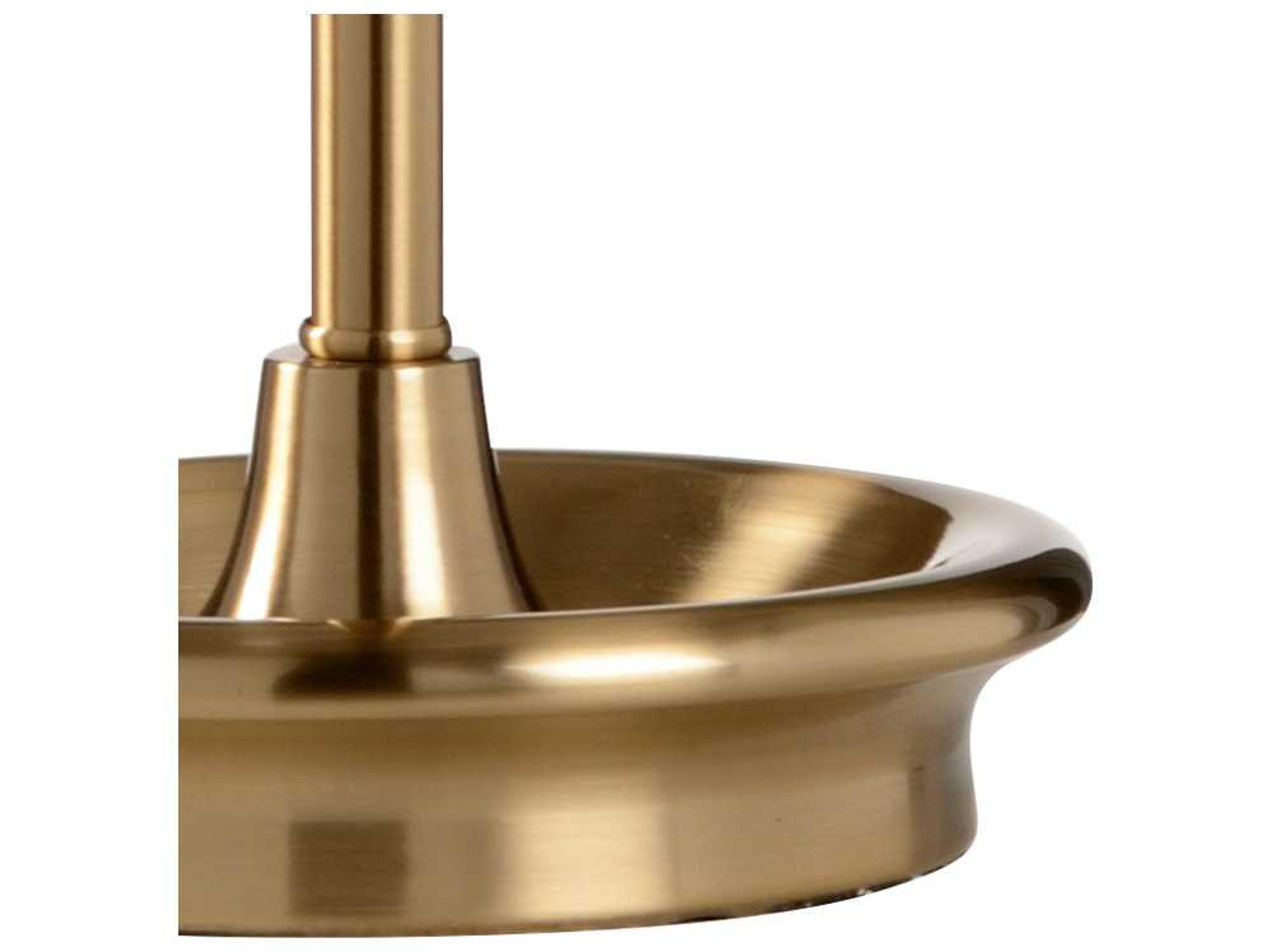 Wildwood Zaha Antique Brass Clear Spin Glass Buffet Lamp