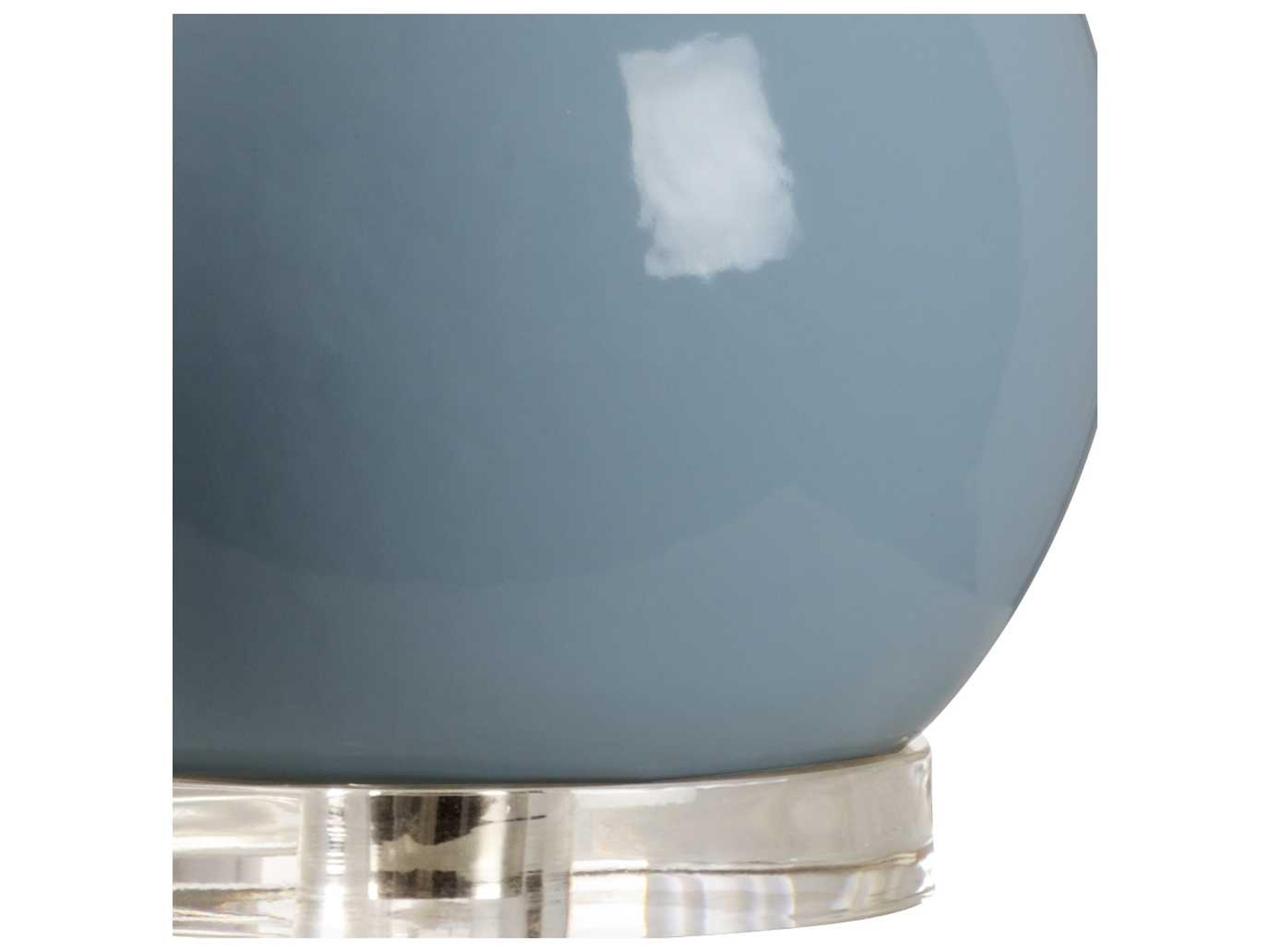 Wildwood Dharma Sky Blue Off White Linen Buffet Lamp