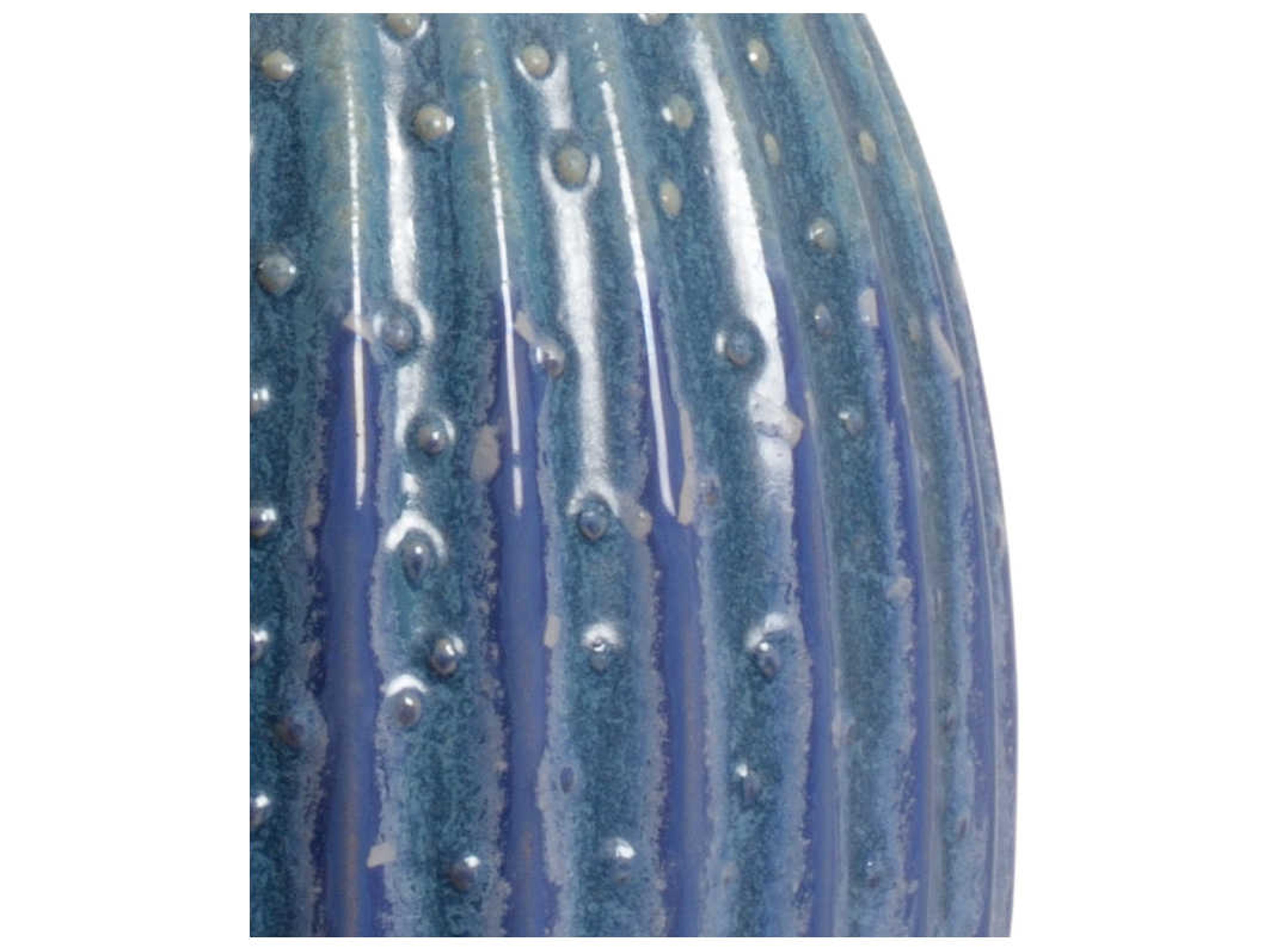 Wildwood Maui Blue Green Off White Linen Buffet Lamp