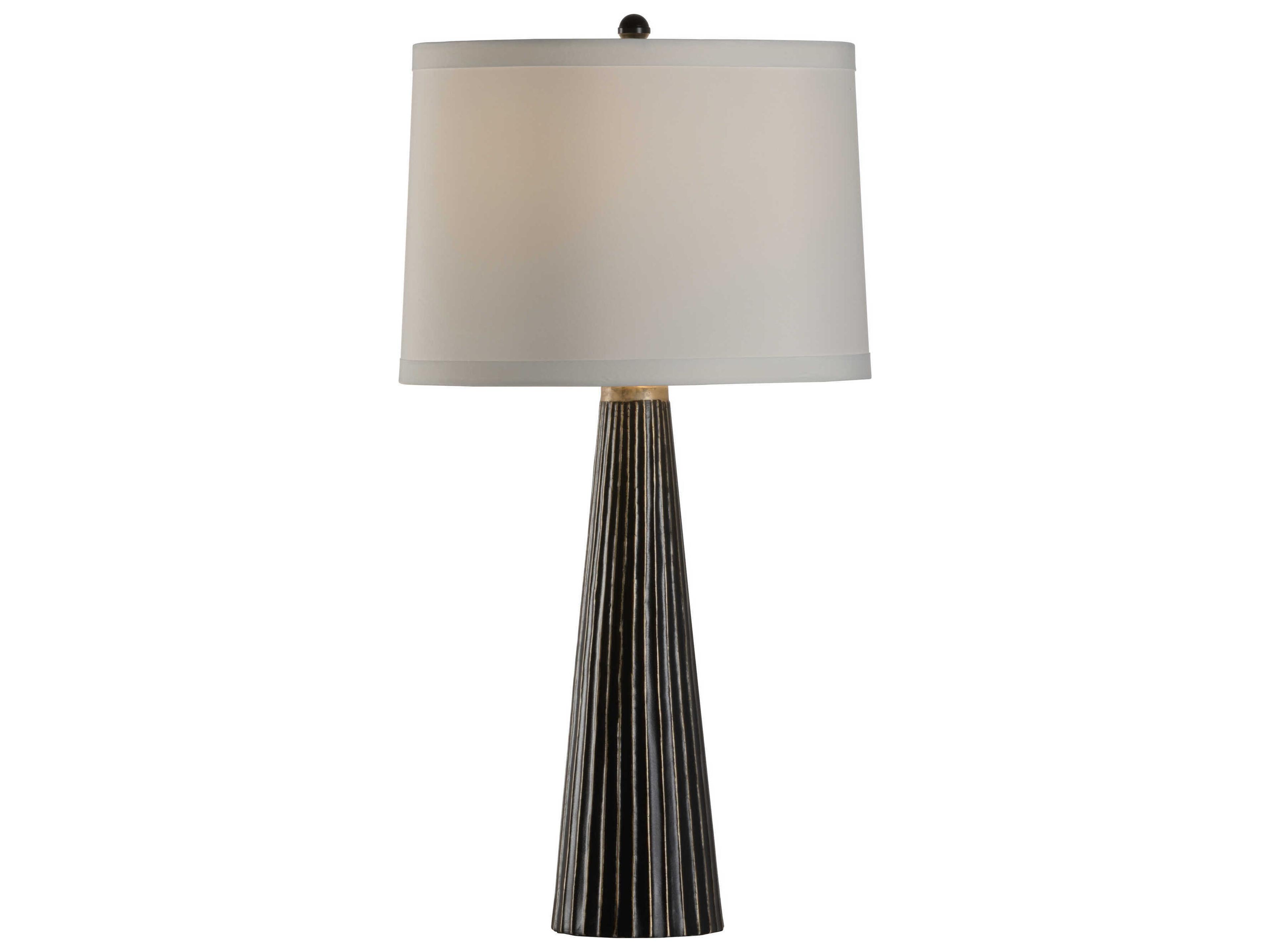 Lachlen Column Bronze Gold Off White Silkette Buffet Lamp