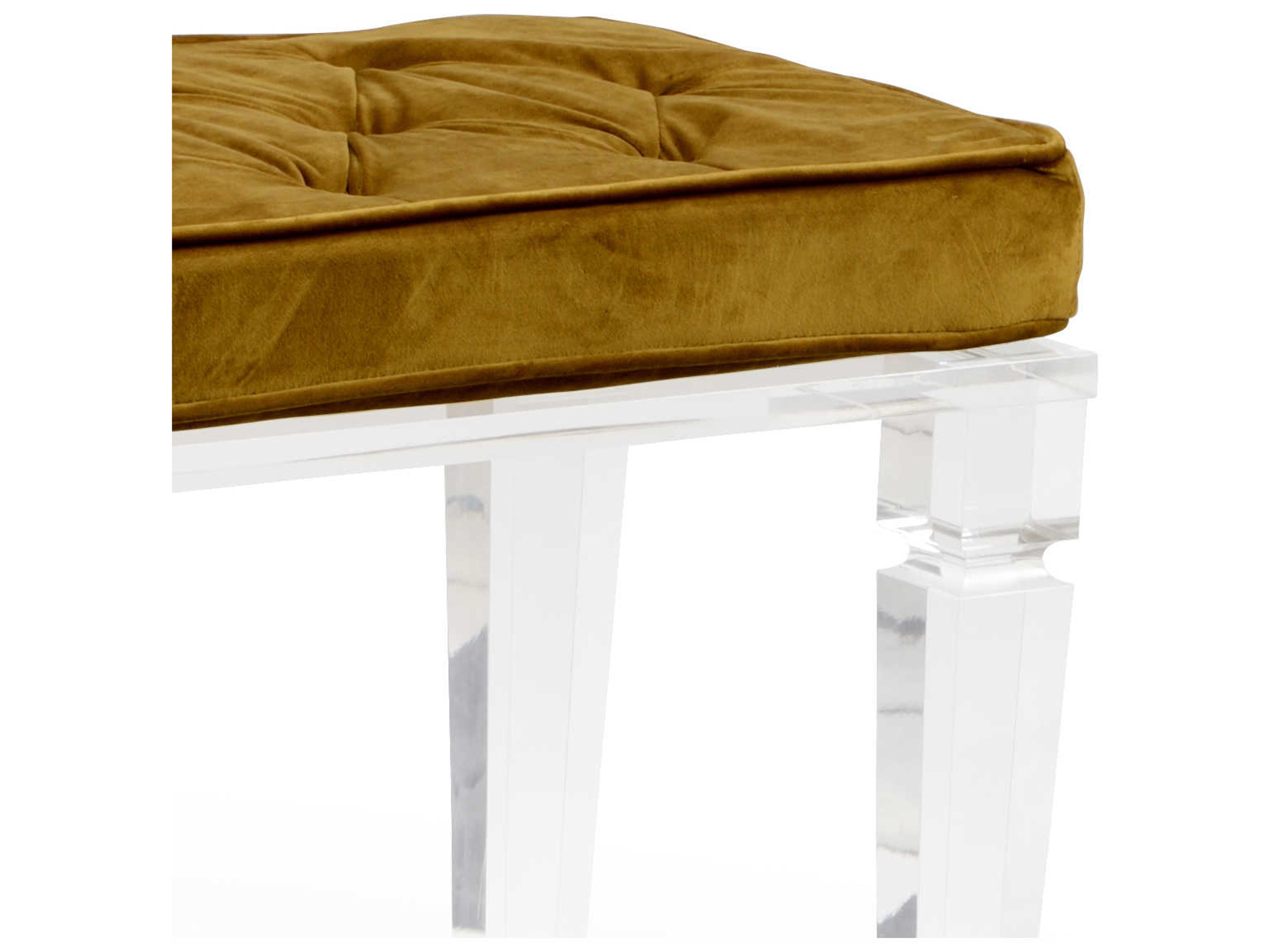 Wildwood Greta Gold Brown Upholstered Accent Bench