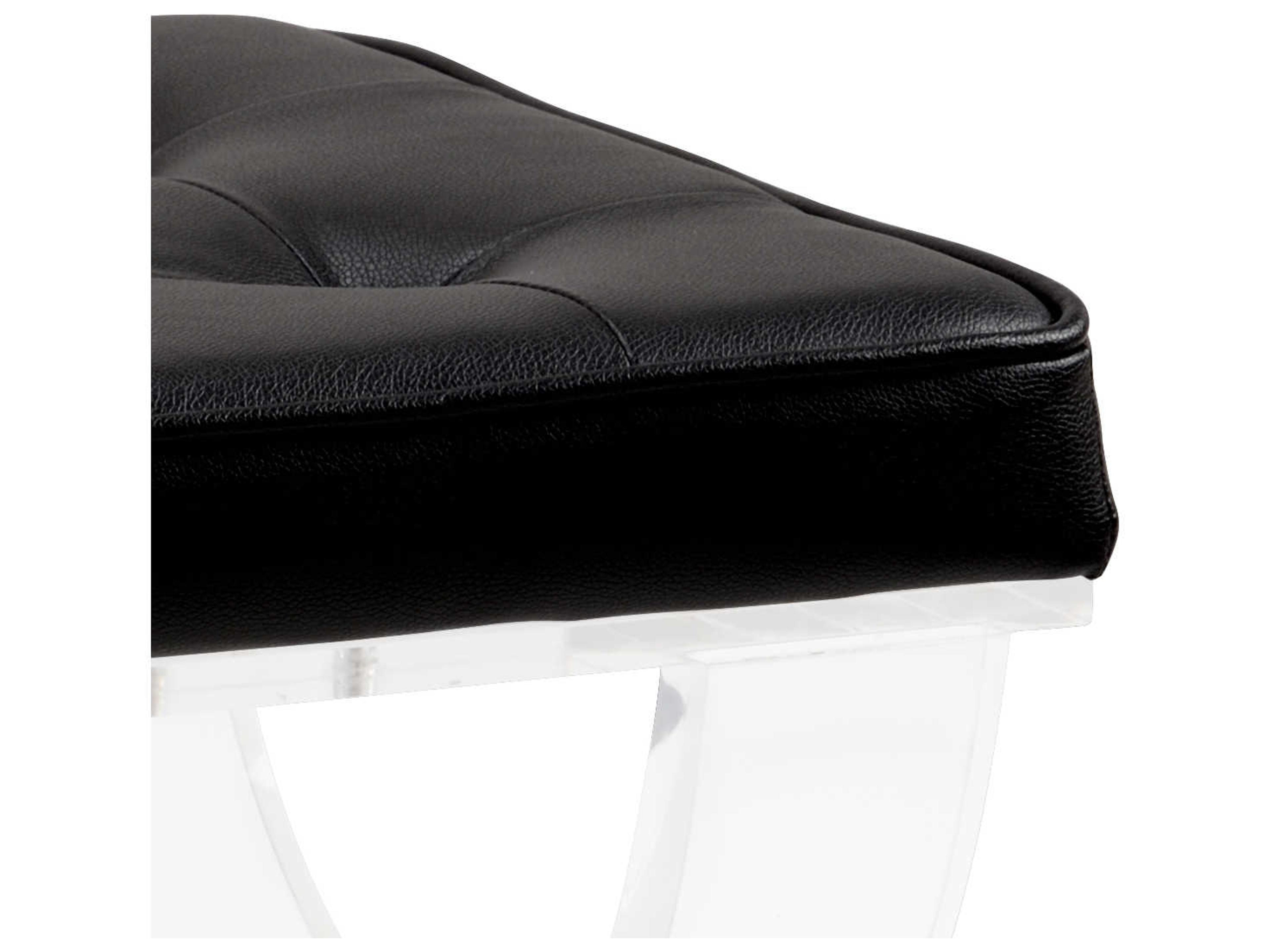 Wildwood Harlow Black Leather Accent Bench
