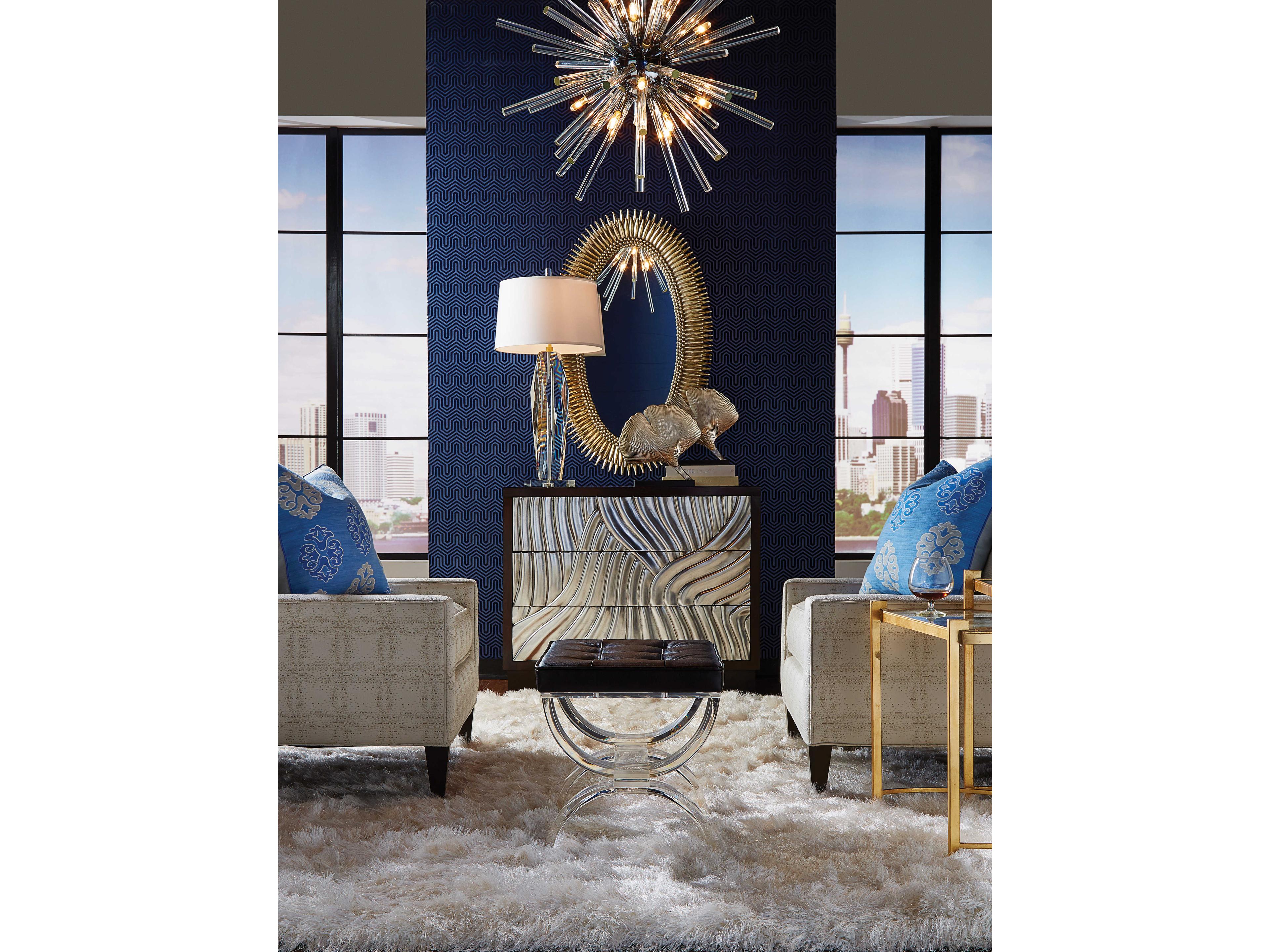 Wildwood Harlow Black Leather Accent Bench