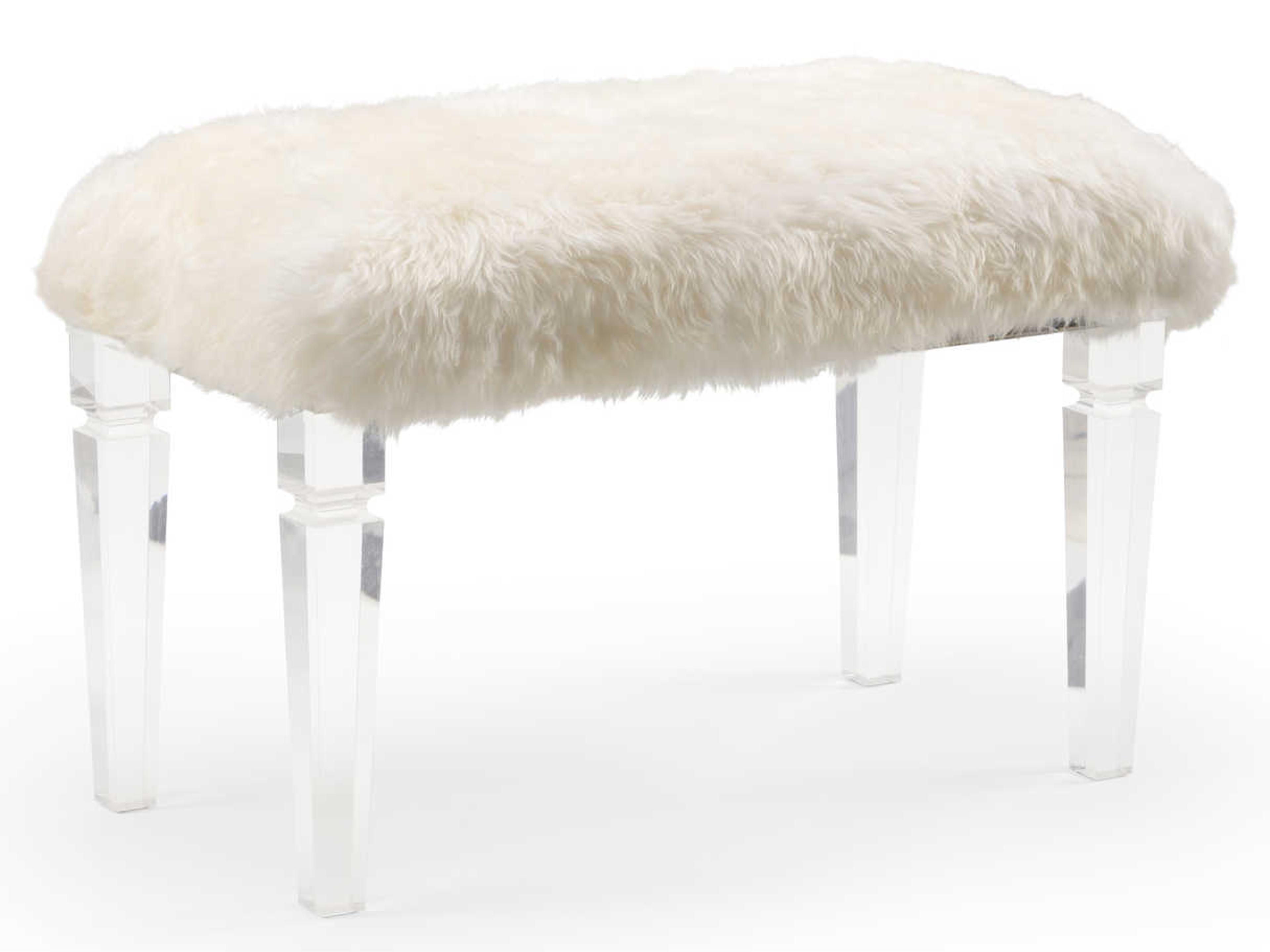 Crawford White Upholstered Accent Bench