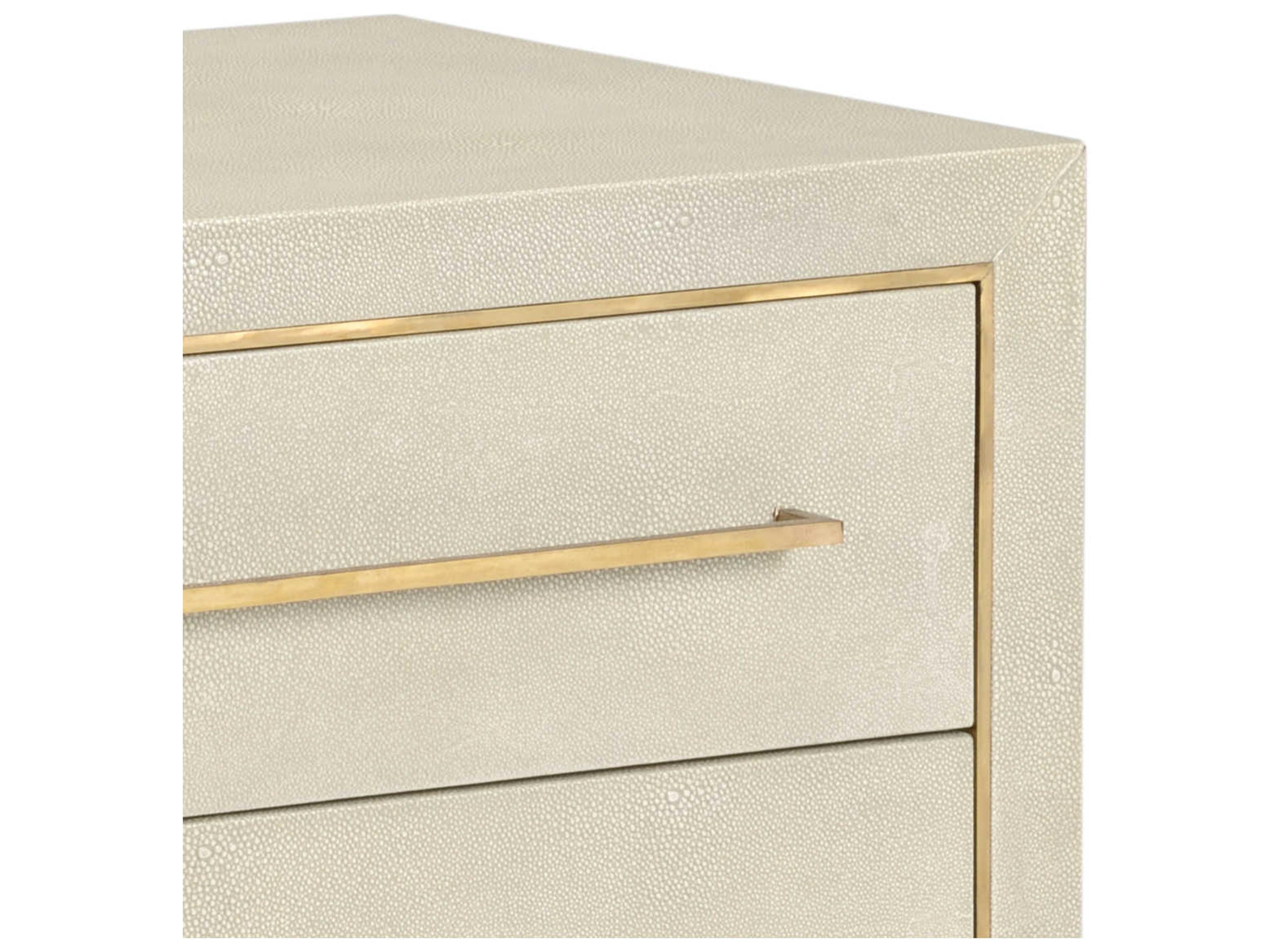 Wildwood Hudson Rectangular Leather Gray End Table