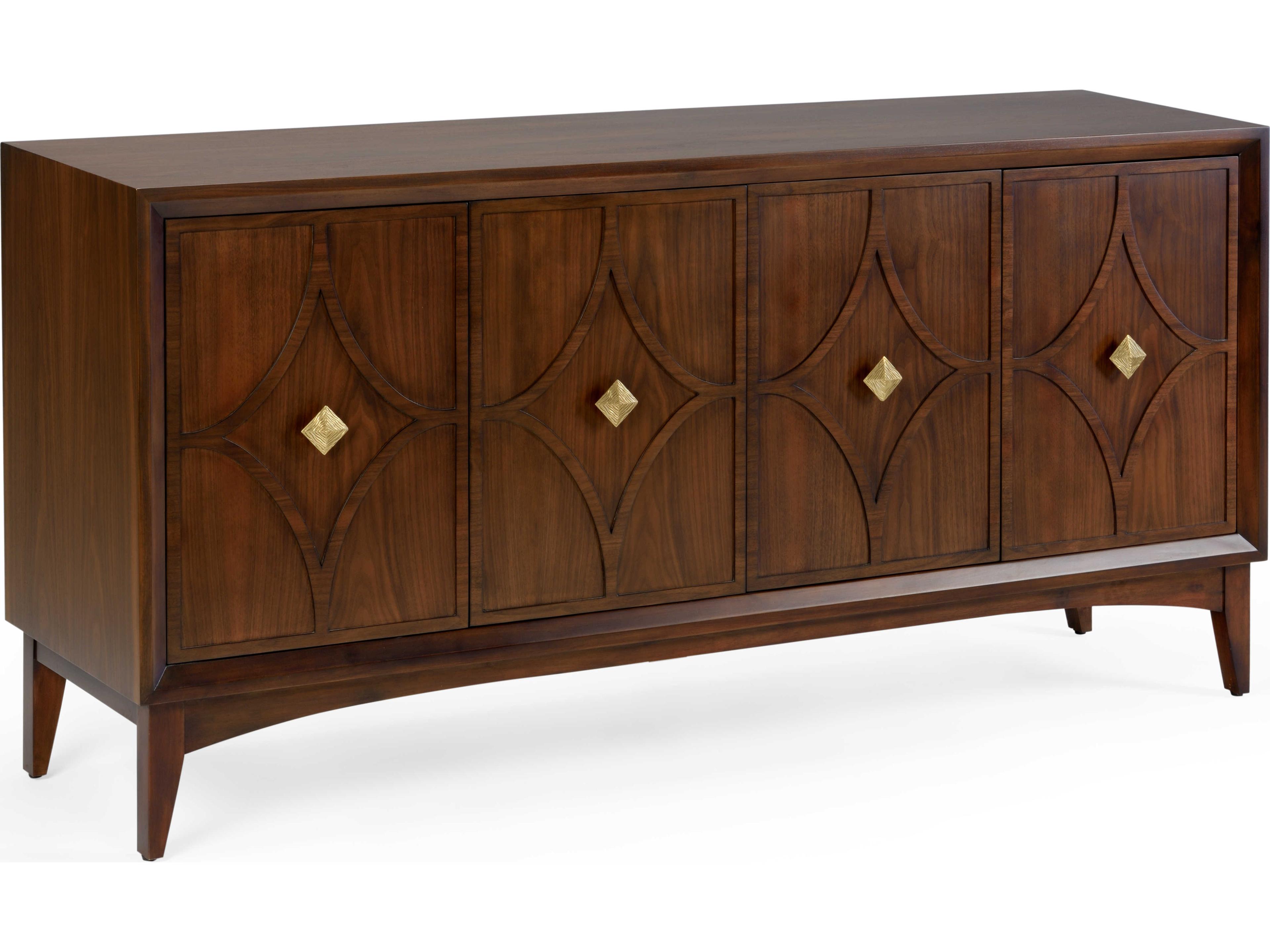 Diamond 72" Walnut Wood Veneer Sideboard