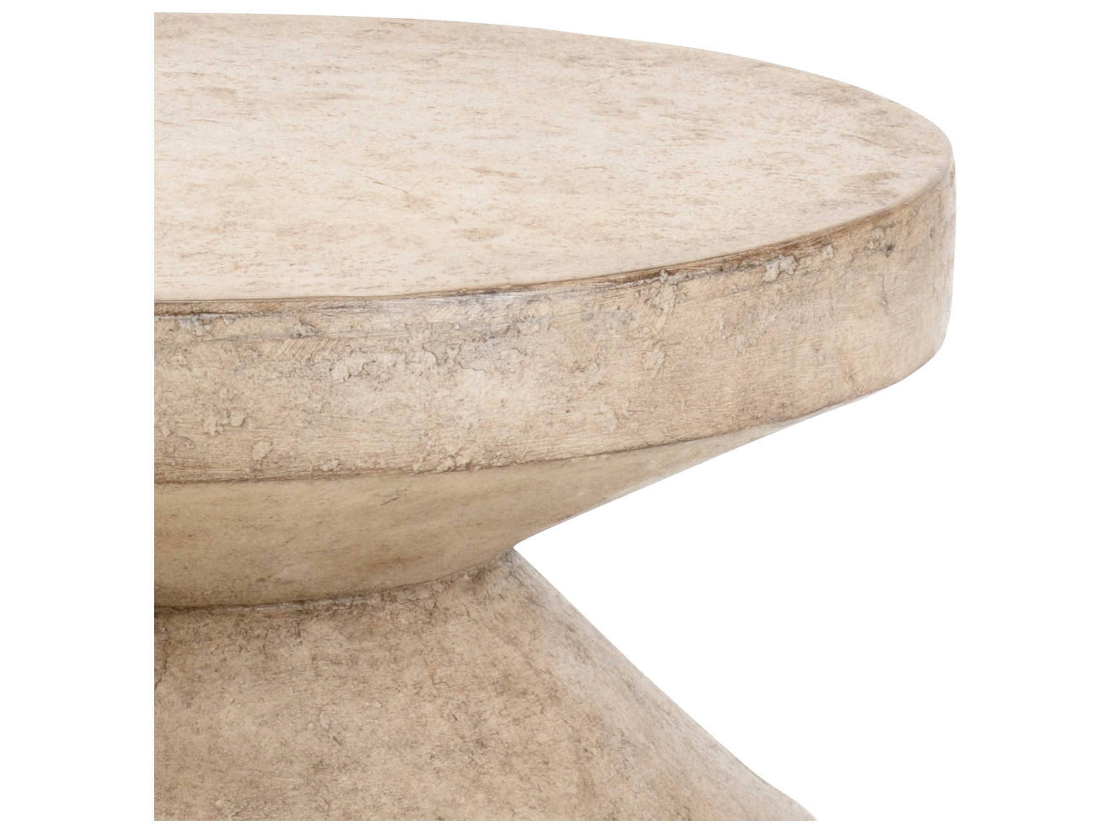 Wildwood Triptic White Beige Accent Stool
