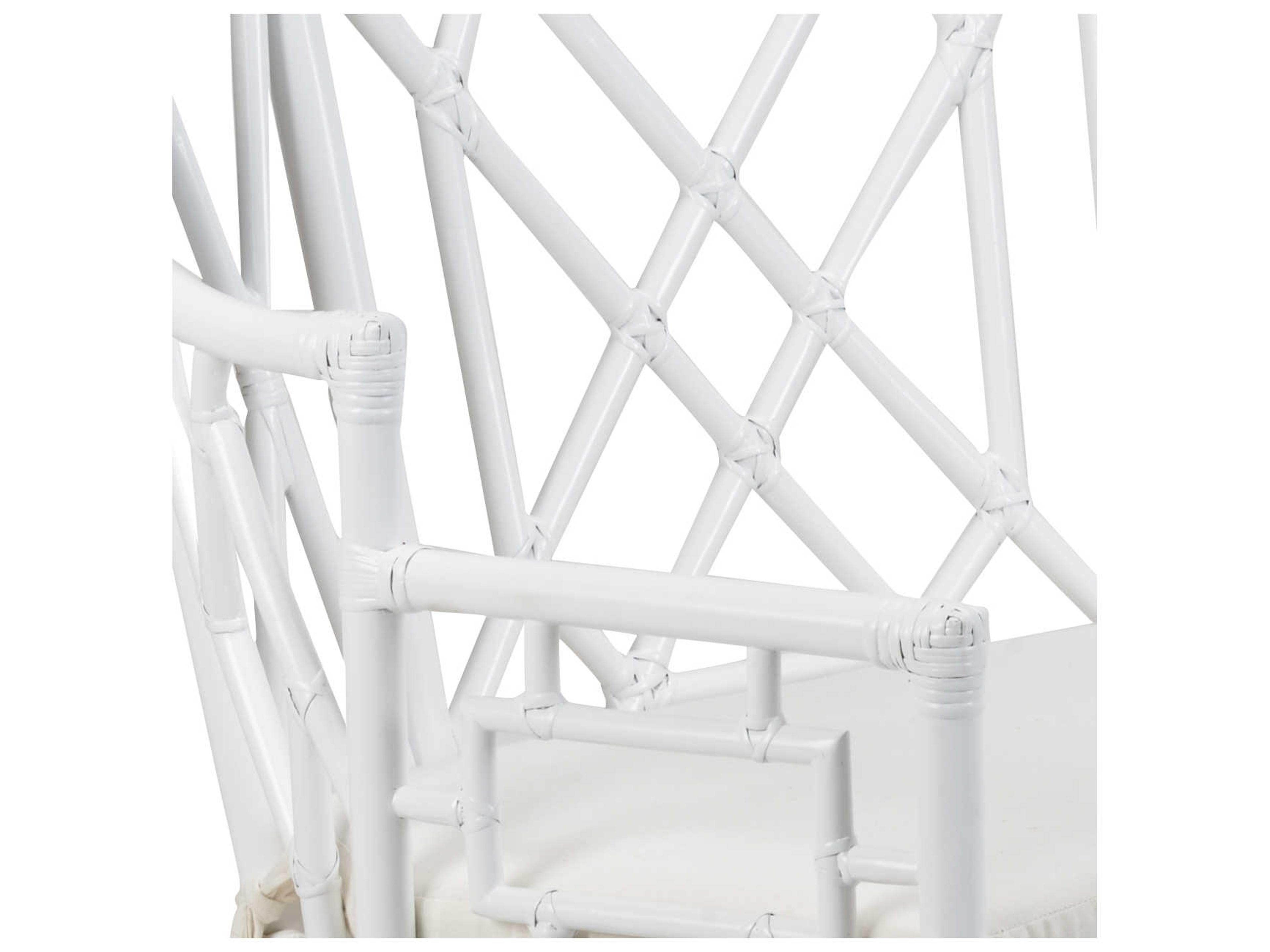 Wildwood Wild Palm White Upholstered Accent Bench