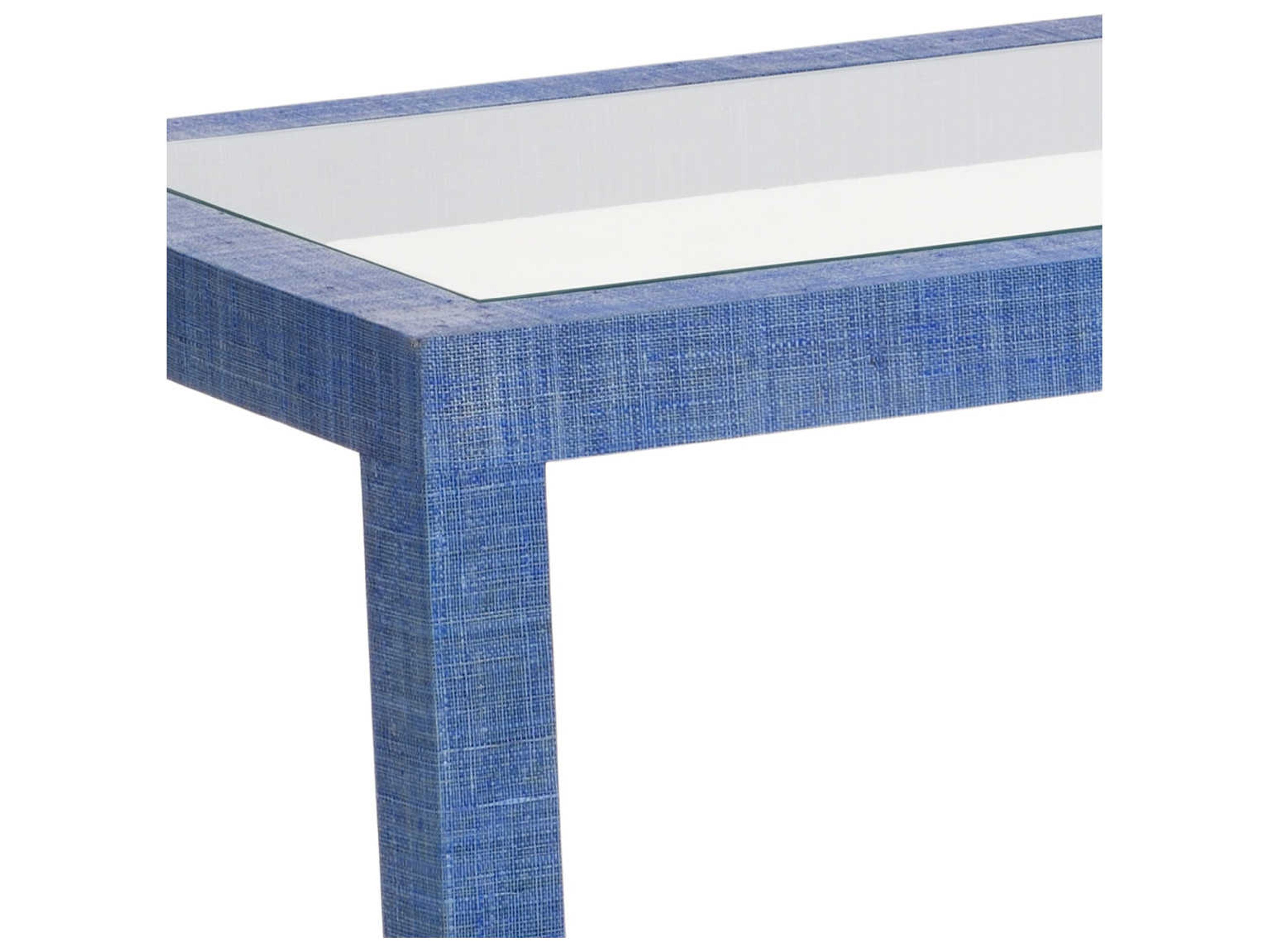 Wildwood Gaston Rectangular Glass Blue End Table