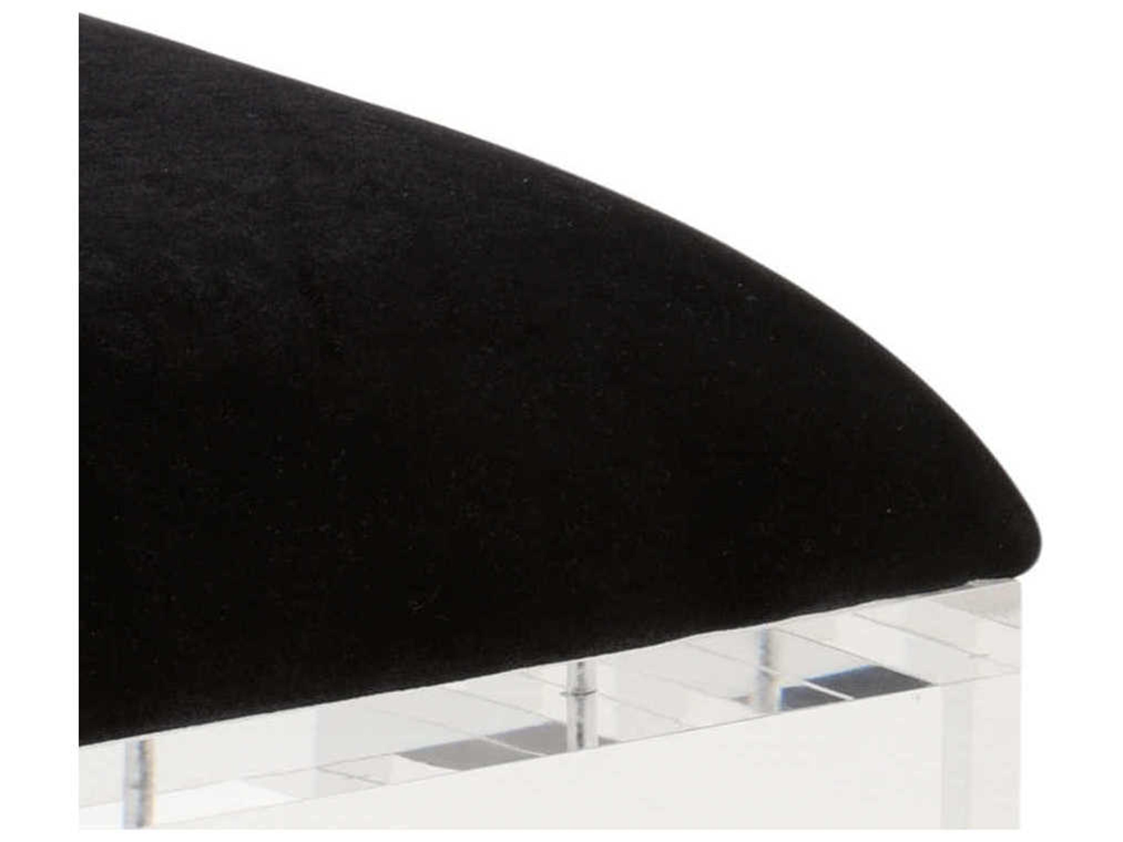 Wildwood Mykonos Black Upholstered Accent Stool