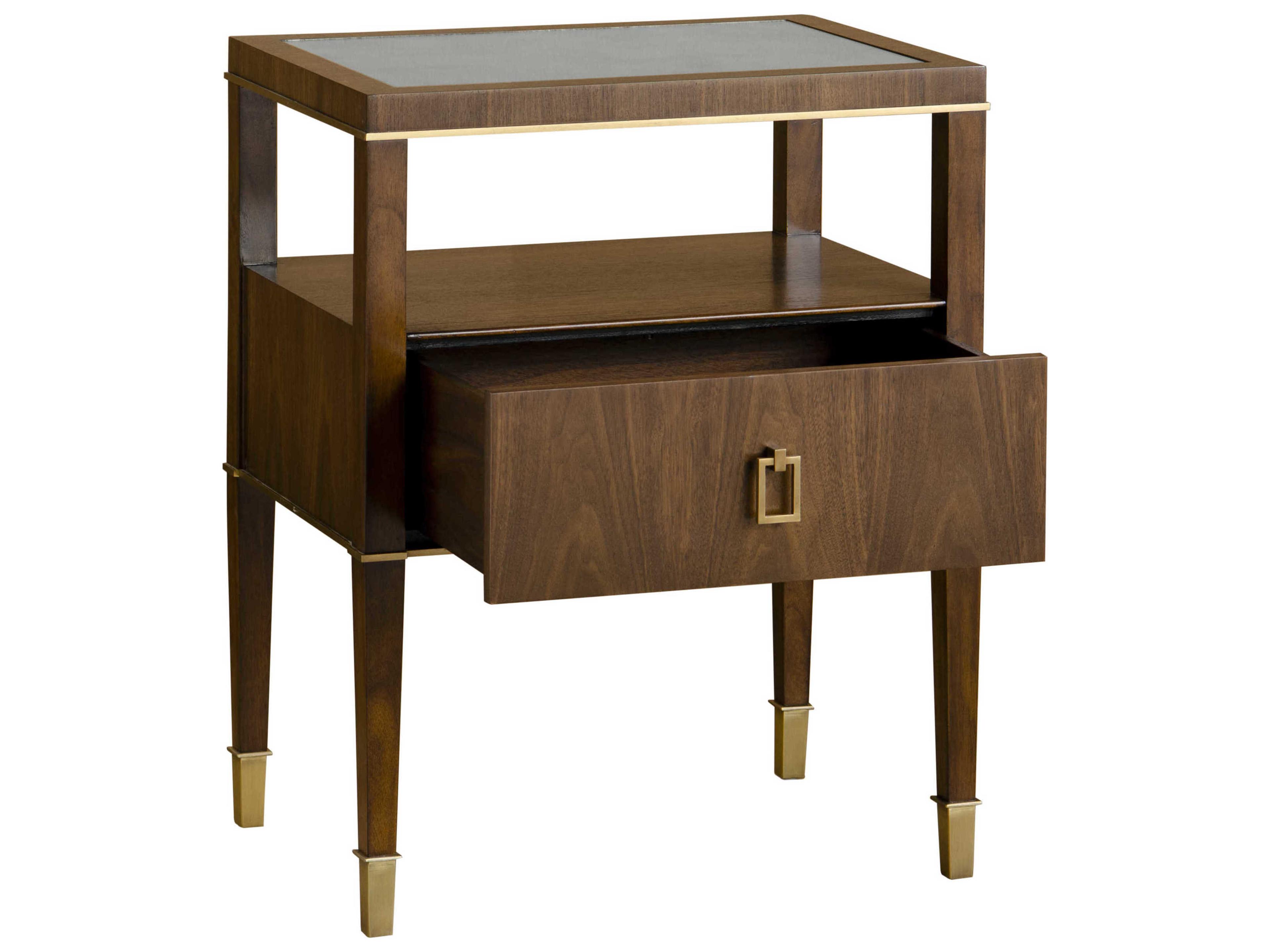Wildwood Brady 1-Drawer Brown Acacia Wood Nightstand