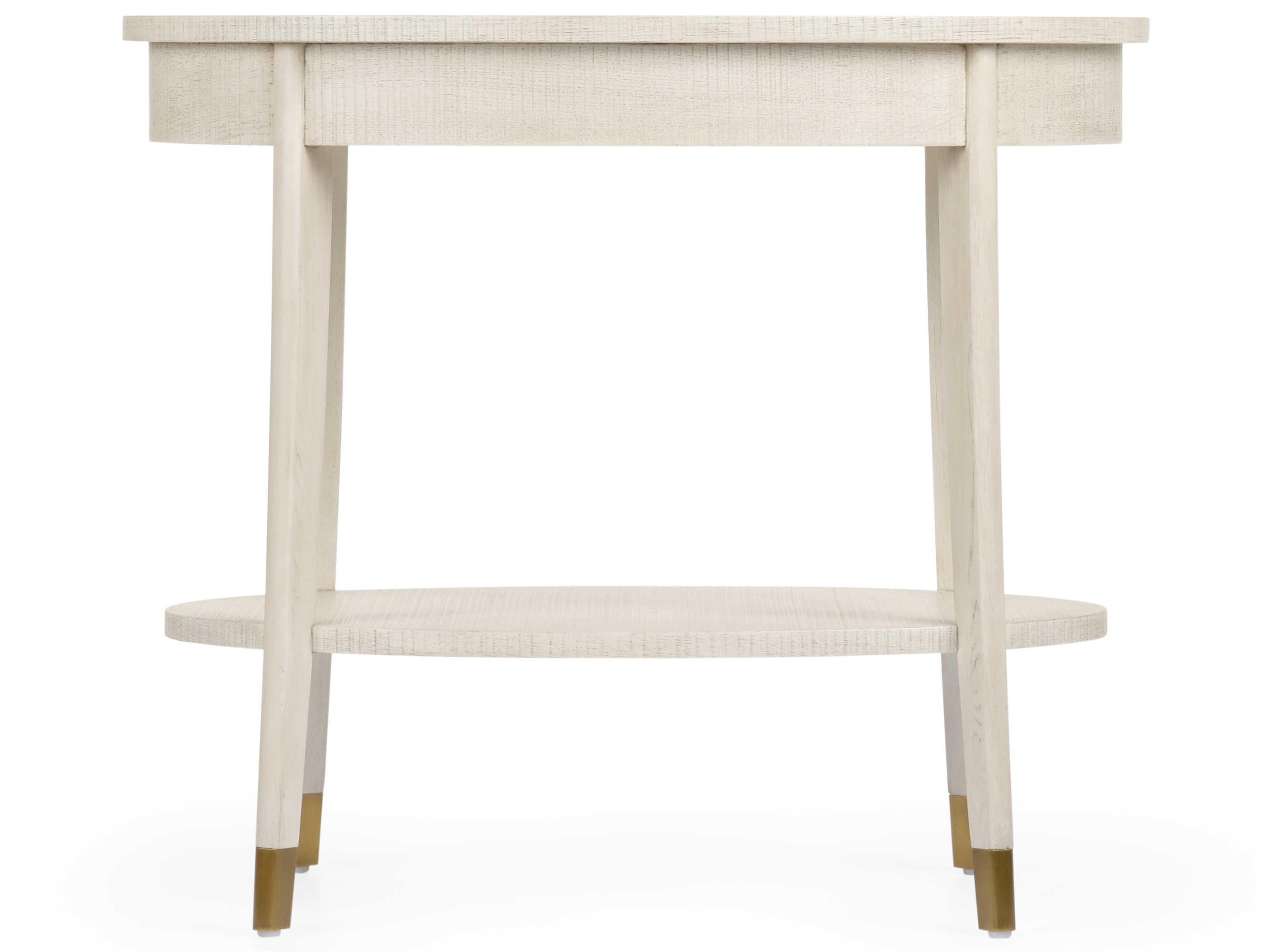 Wildwood Oaklee Oval Wood Hand Finished Cerused Oak End Table