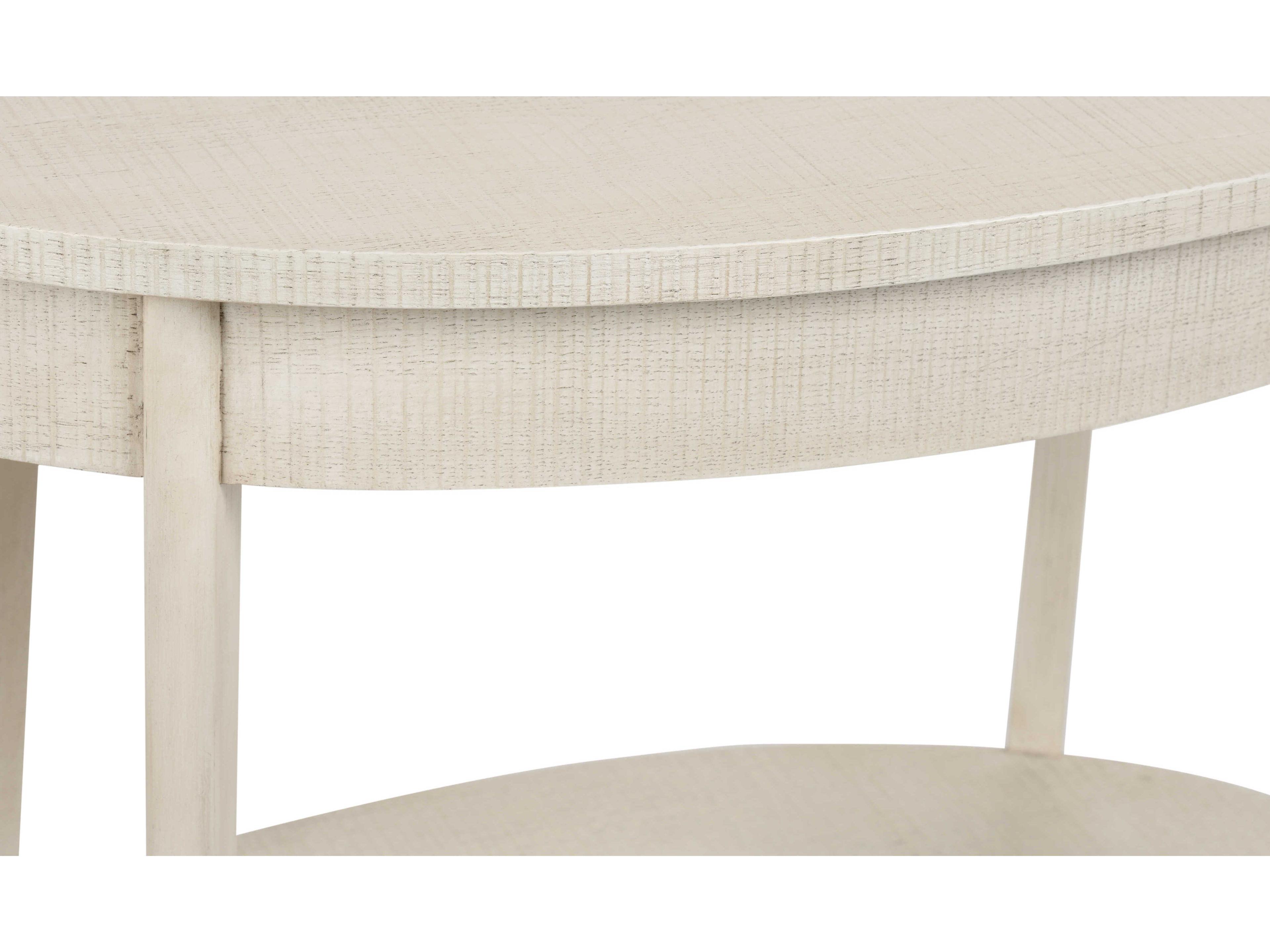 Wildwood Oaklee Oval Wood Hand Finished Cerused Oak End Table