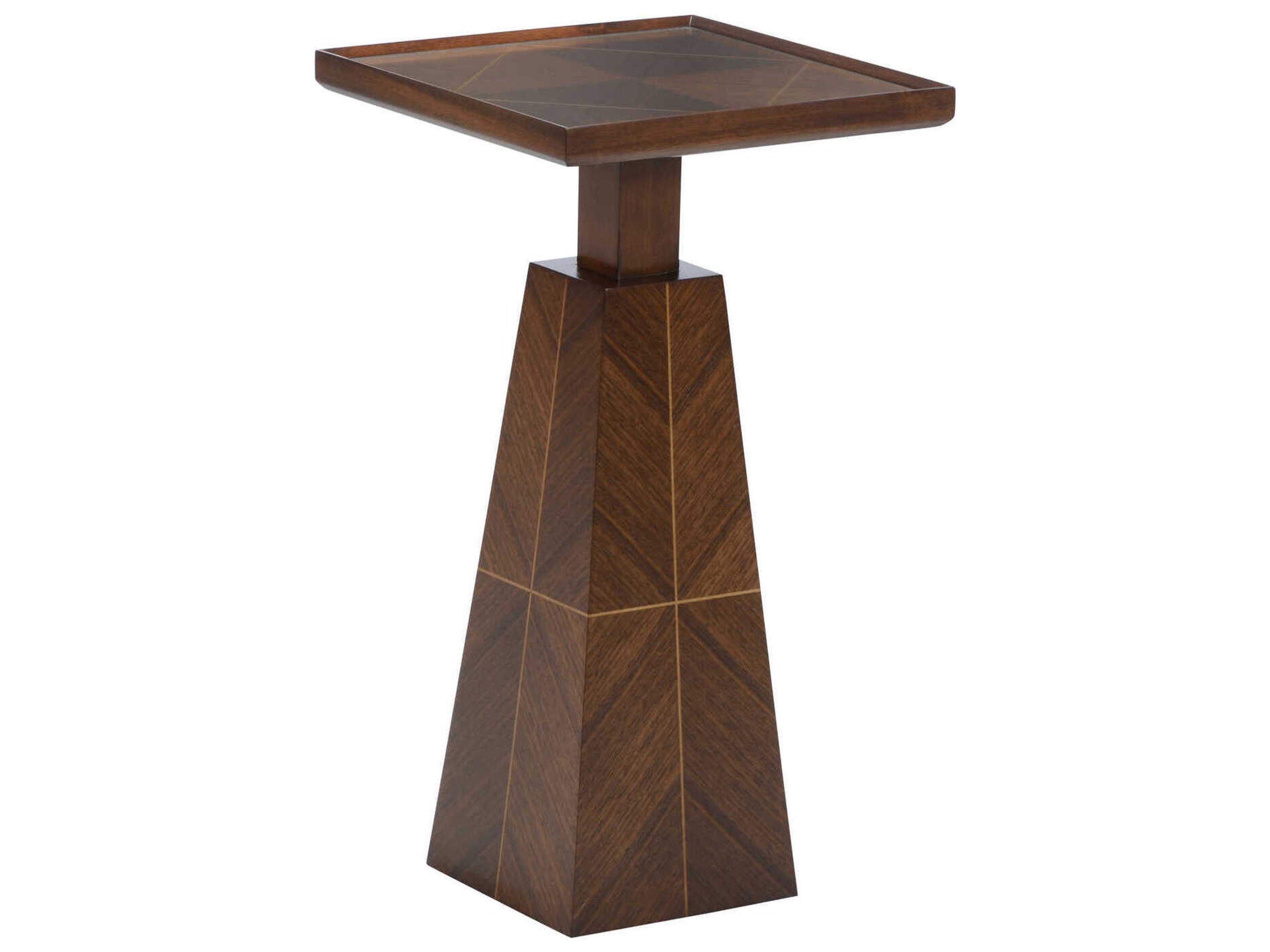 Hits The Spot Square Wood Walnut End Table