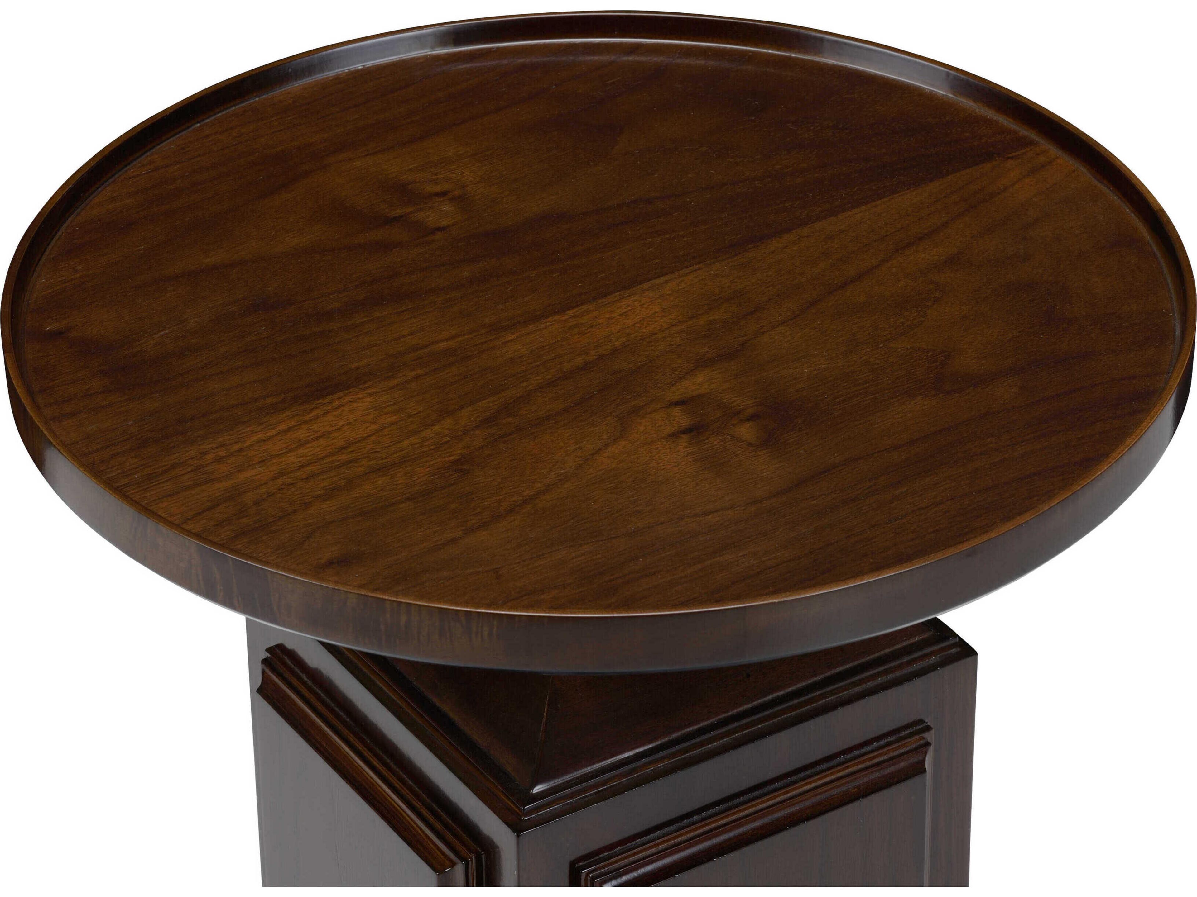 Wildwood Spot On! Round Wood Walnut End Table