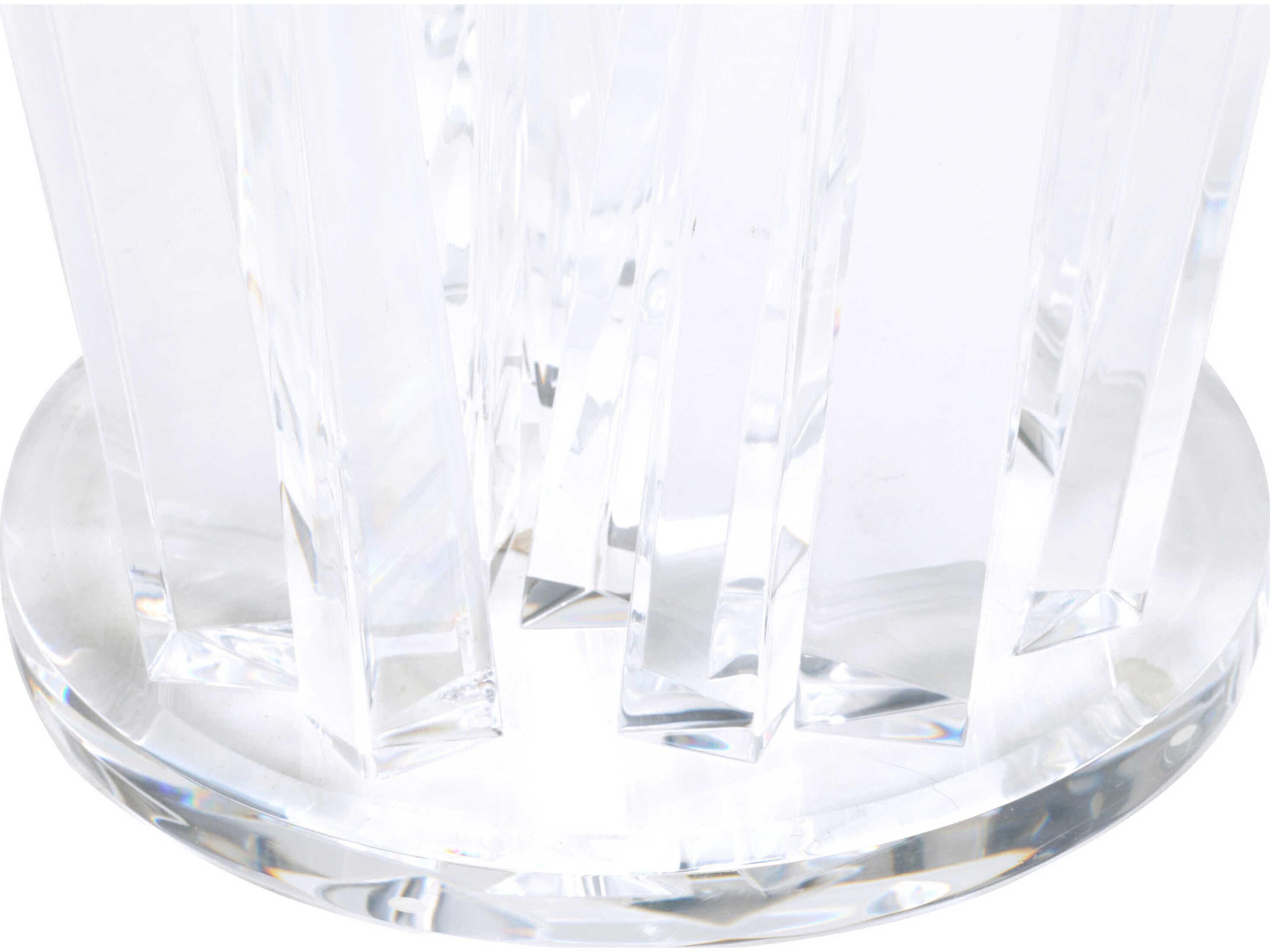 Wildwood Geode Round Glass Clear End Table