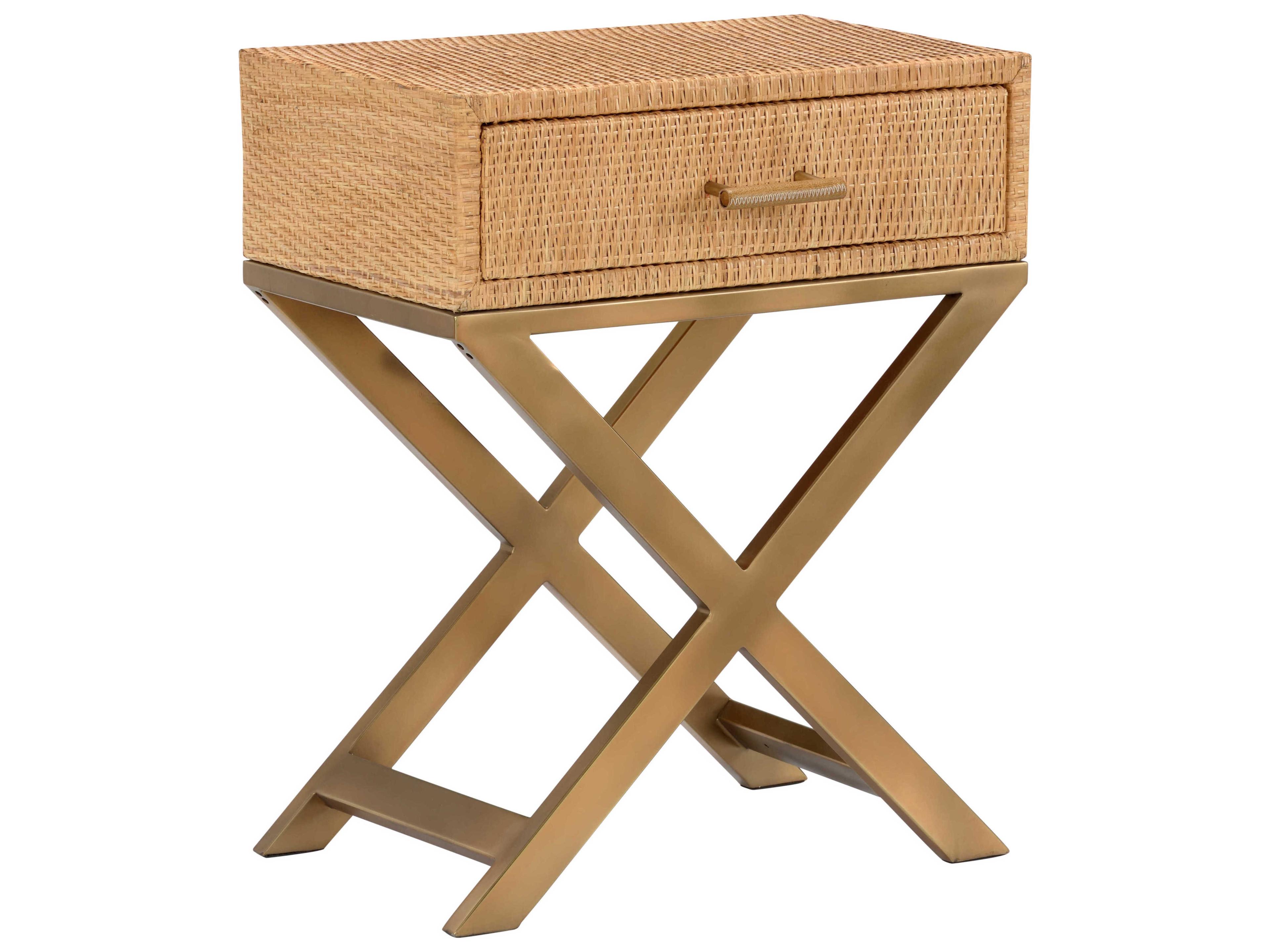Wildwood Vieux Carre Rectangular Wicker Natural End Table