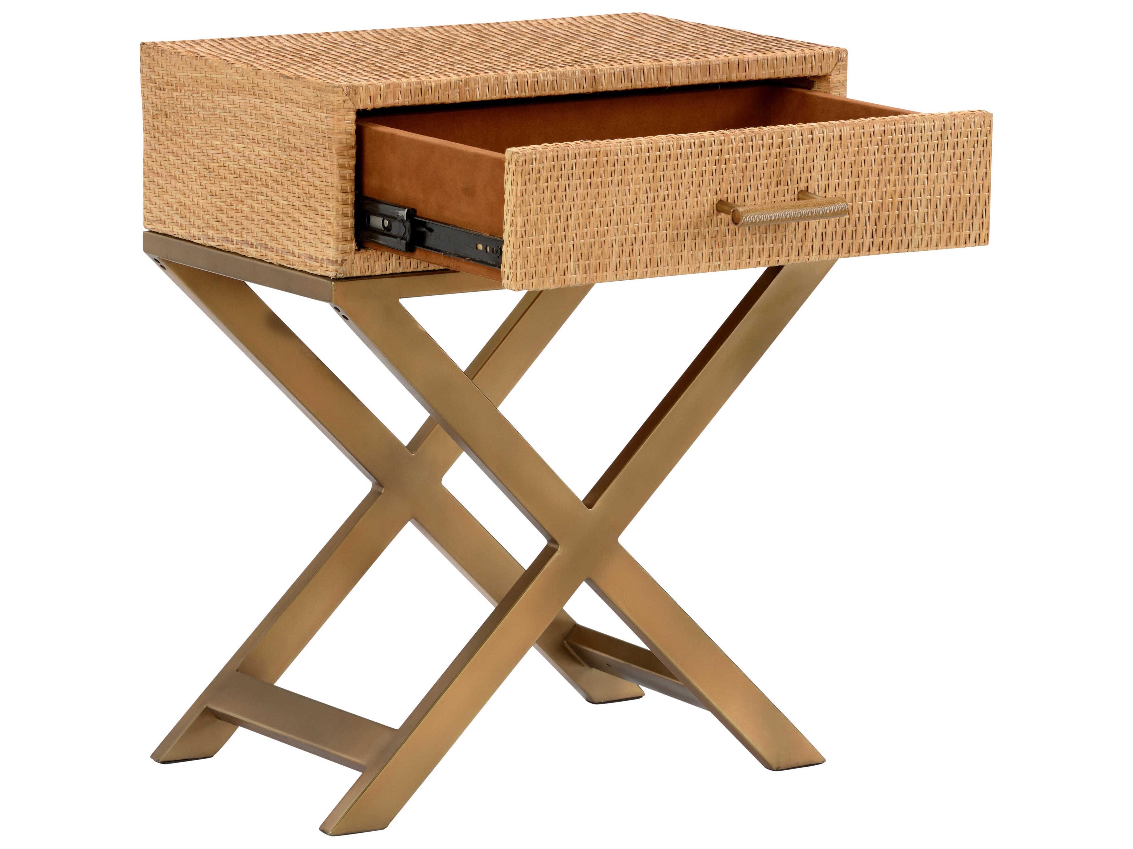 Wildwood Vieux Carre Rectangular Wicker Natural End Table