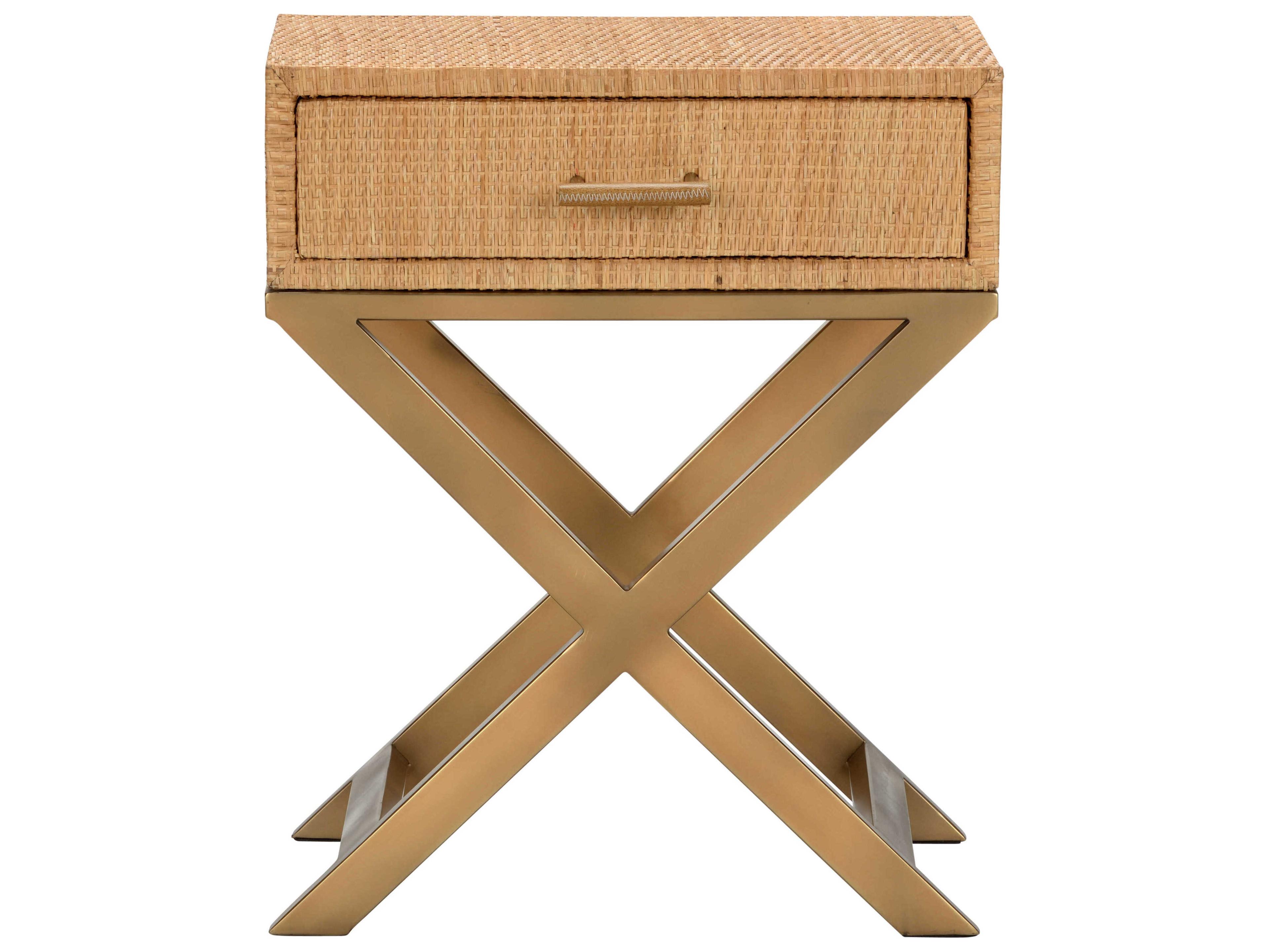 Wildwood Vieux Carre Rectangular Wicker Natural End Table