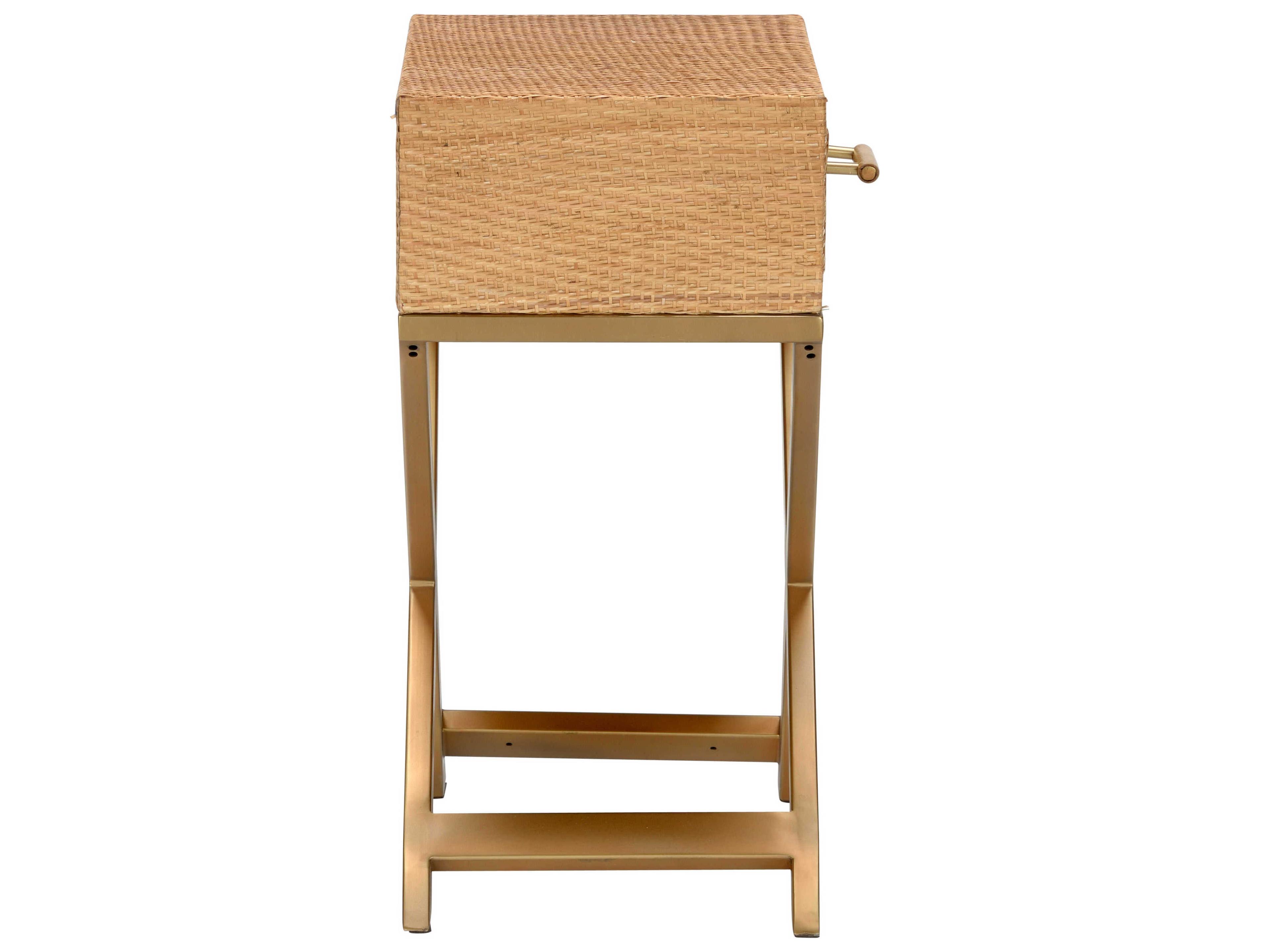 Wildwood Vieux Carre Rectangular Wicker Natural End Table