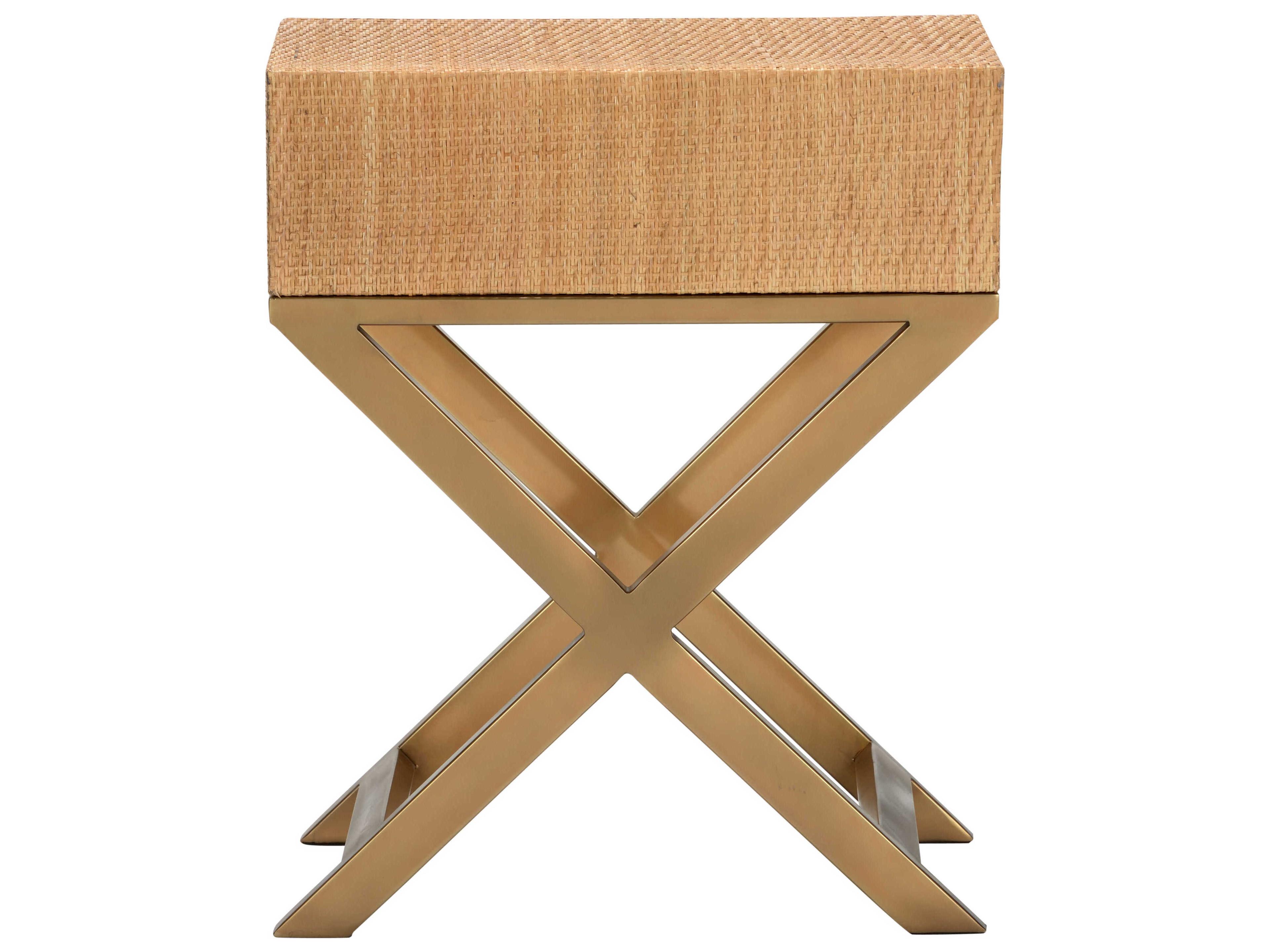 Wildwood Vieux Carre Rectangular Wicker Natural End Table