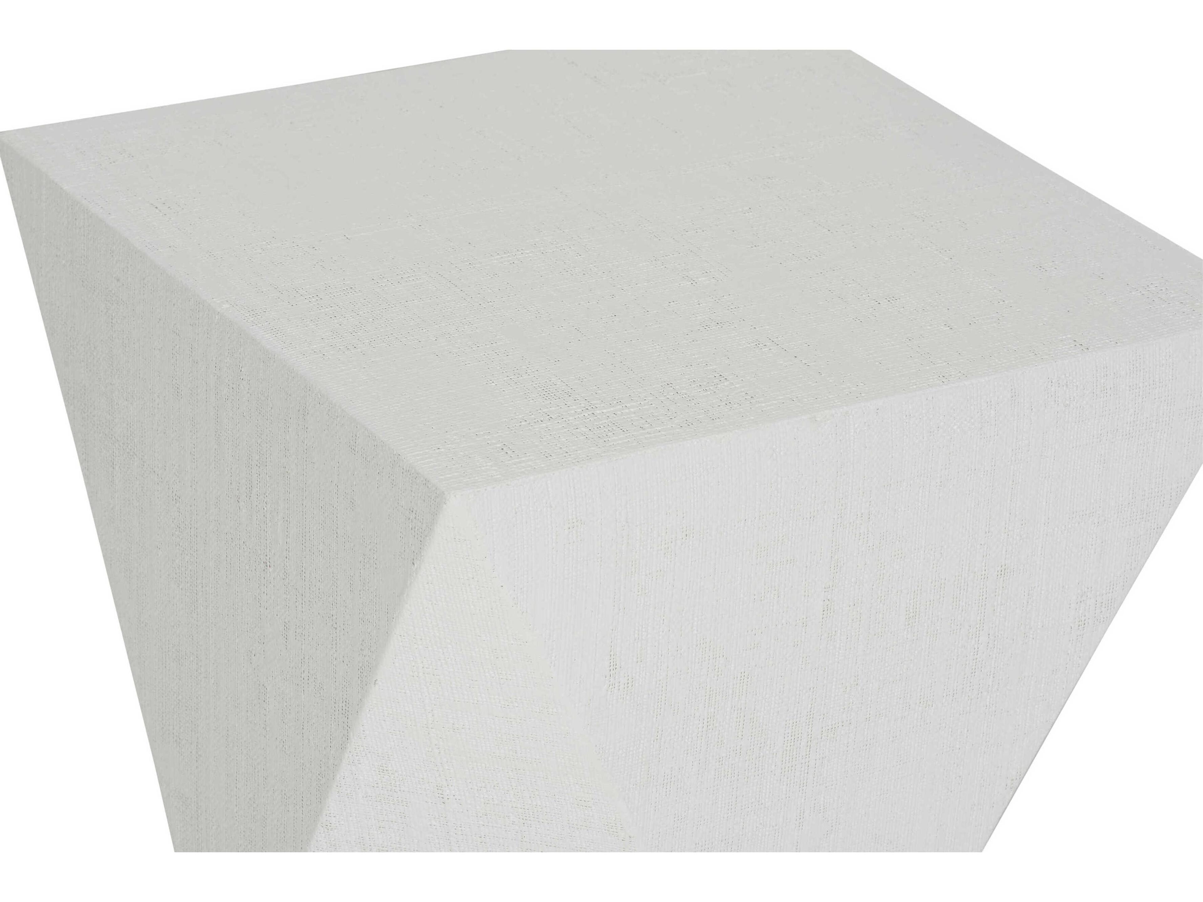 Wildwood Stravos Spot Square Wood White End Table