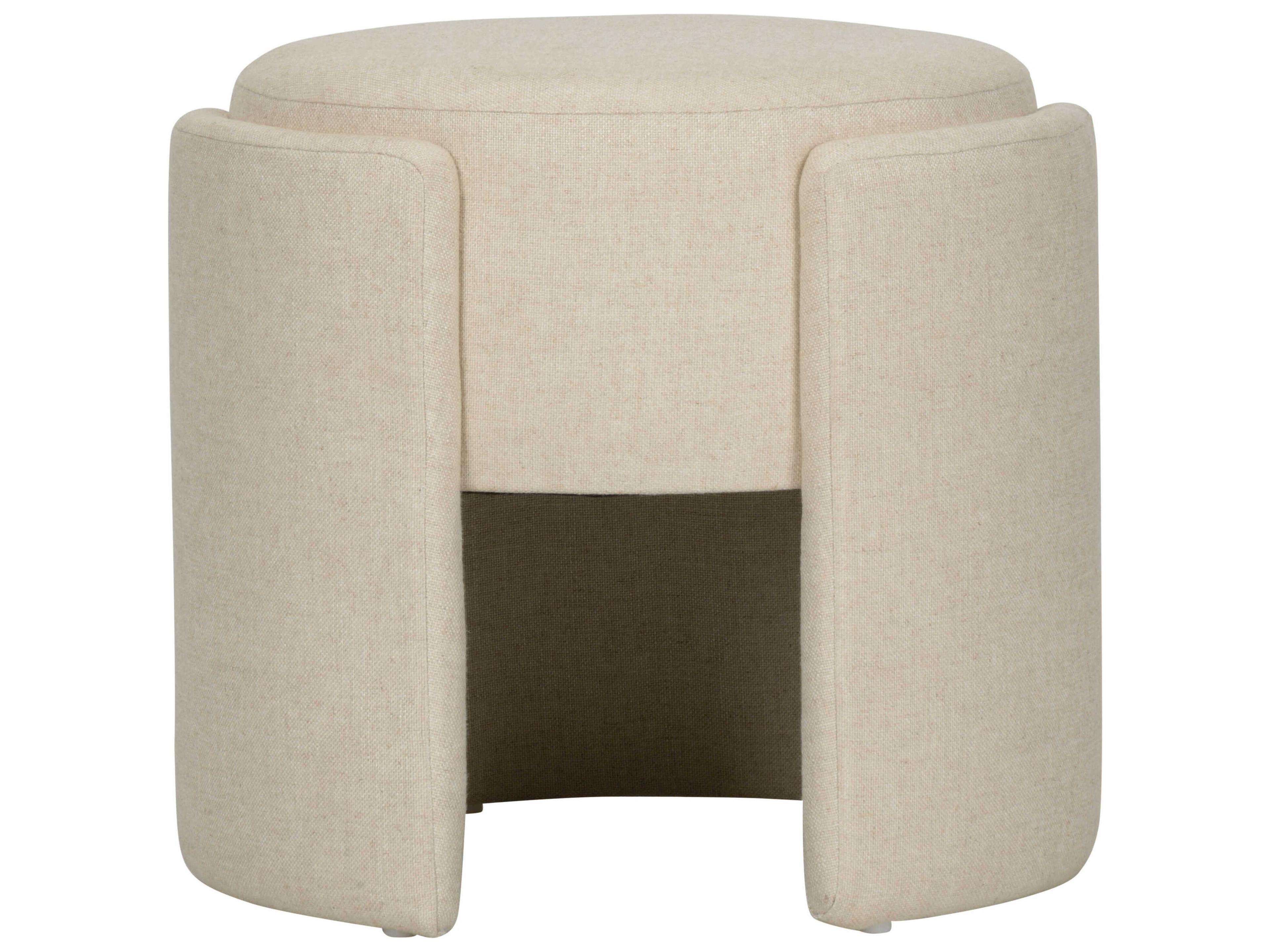 Wildwood Prix Natural Beige Upholstered Accent Stool