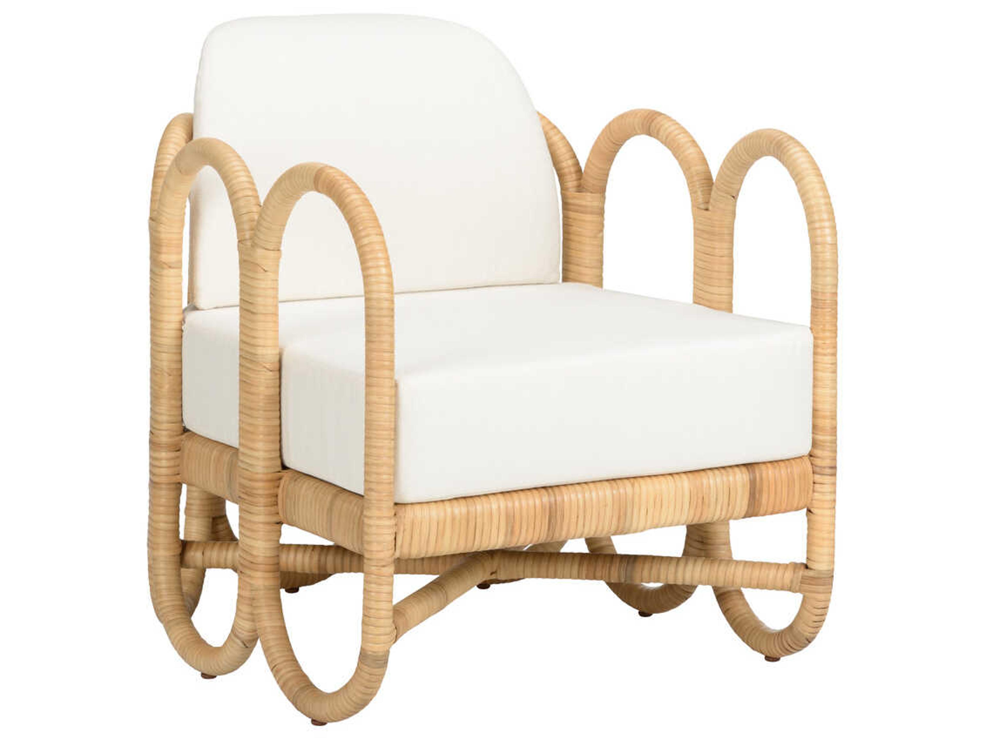 Cuixmala White Fabric Accent Chair