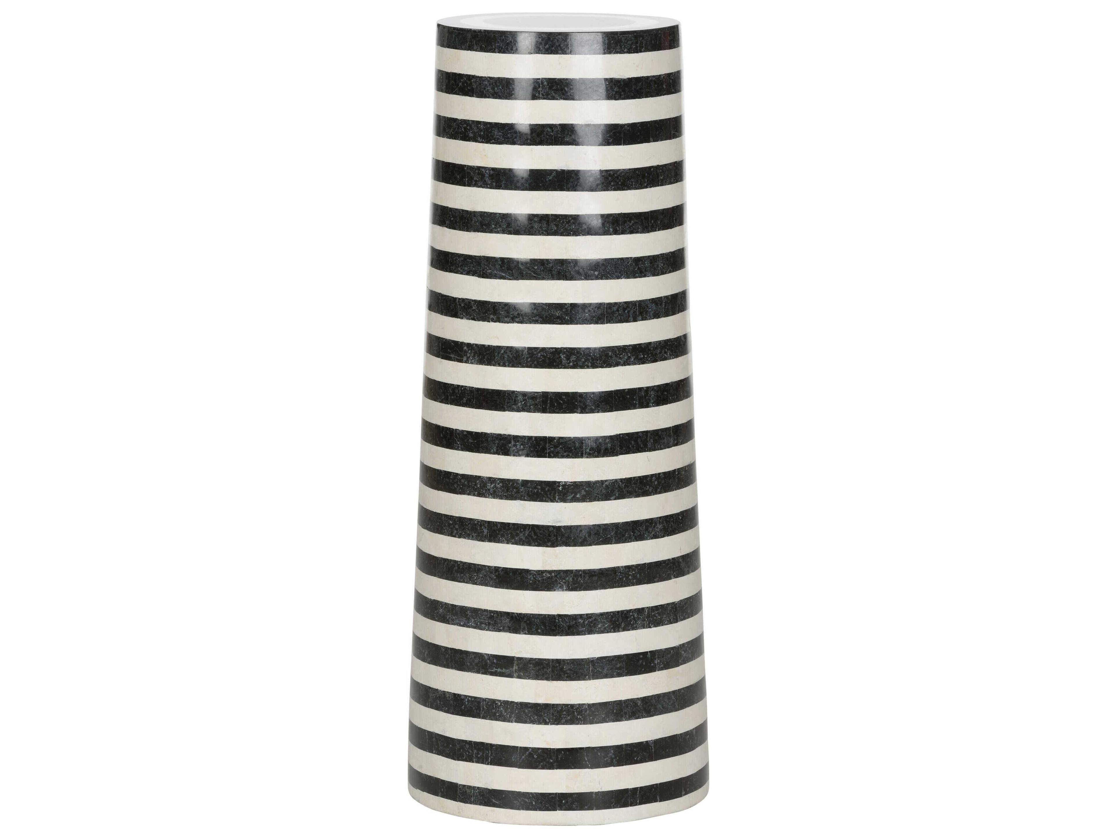 Wildwood Memphis Milano Round Natural Black White End Table
