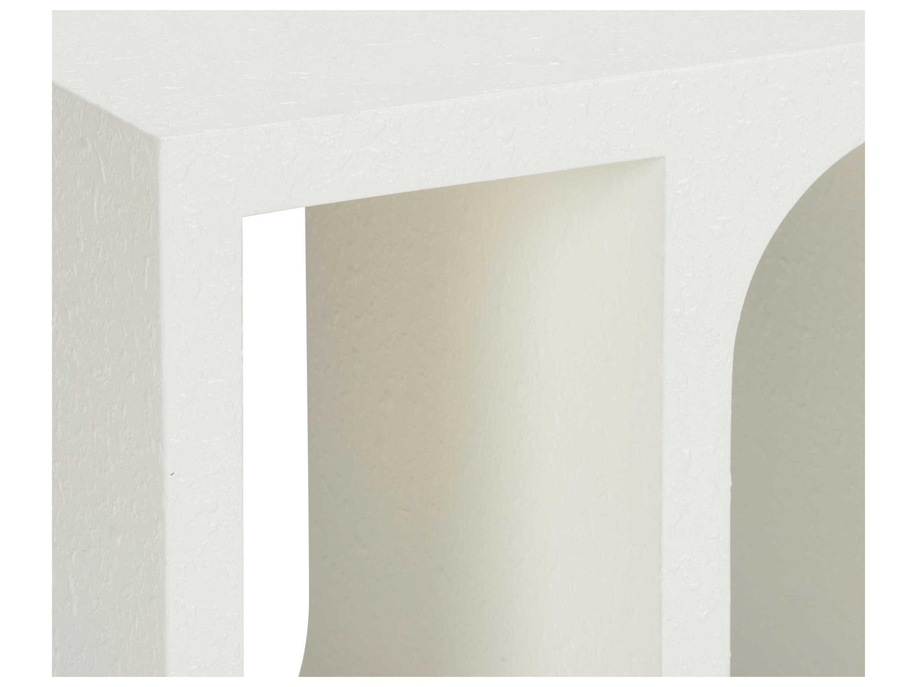 Wildwood Arcade Rectangular White Gesso End Table